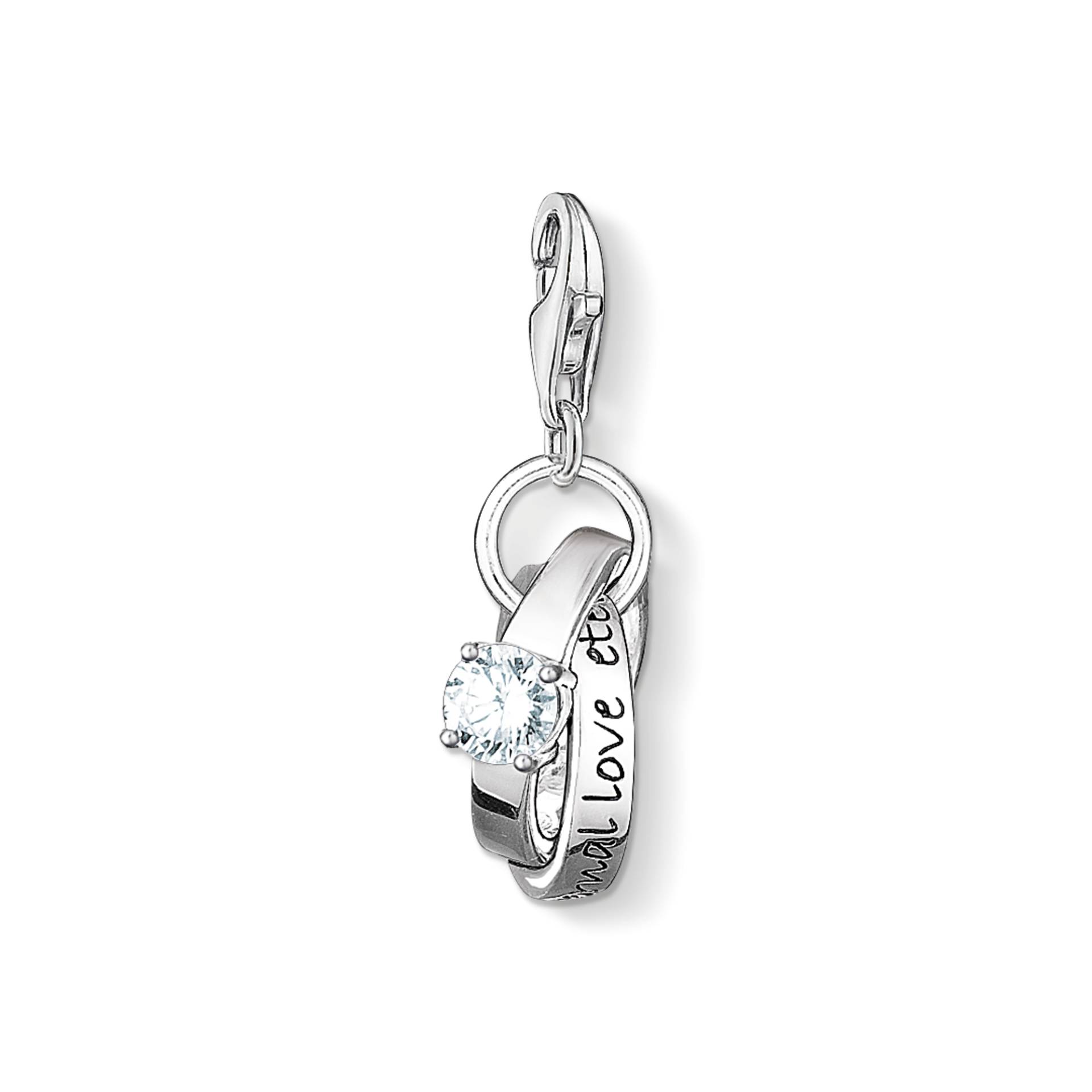 Thomas Sabo Charm-Anhänger Eheringe weiß 0673-051-14 von Thomas Sabo