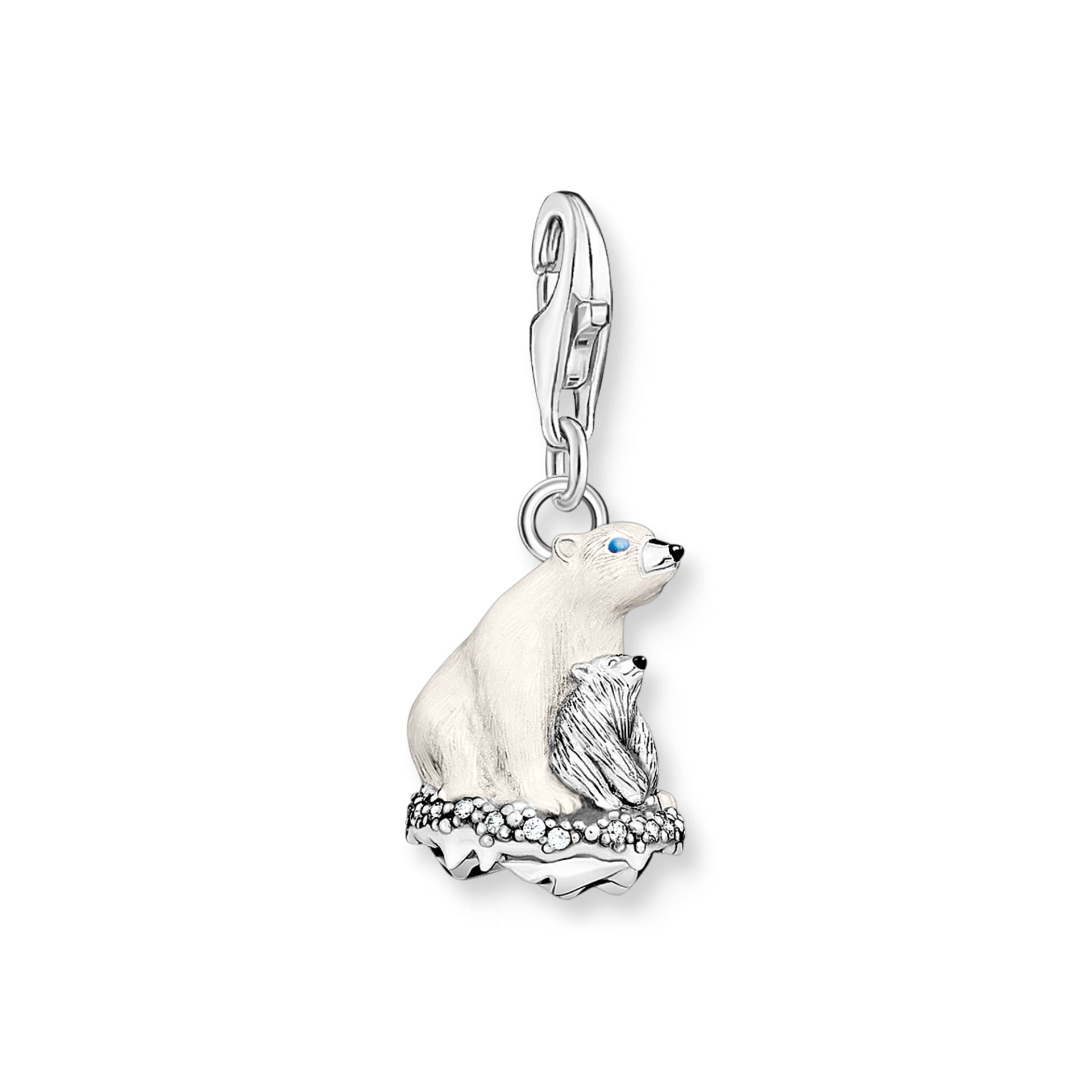 Thomas Sabo Charm-Anhänger Eisbären silber mehrfarbig 1911-691-7 von Thomas Sabo