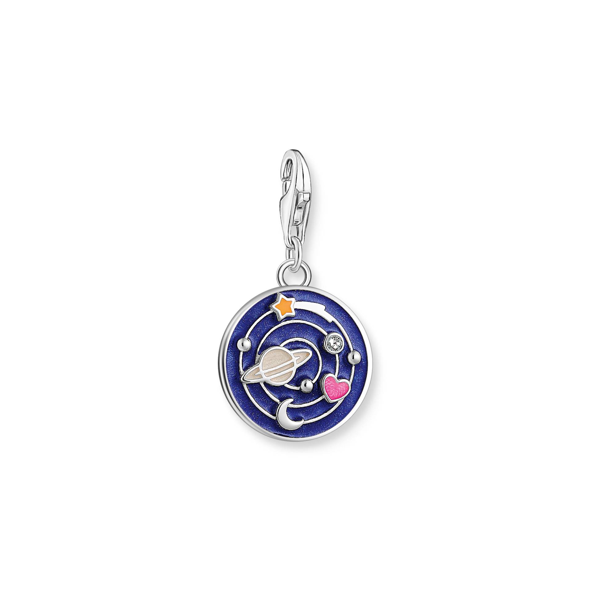 Thomas Sabo Charm-Anhänger Galaxie mit bunter Kaltemaille Silber geschwärzt mehrfarbig 2042-691-7 von Thomas Sabo