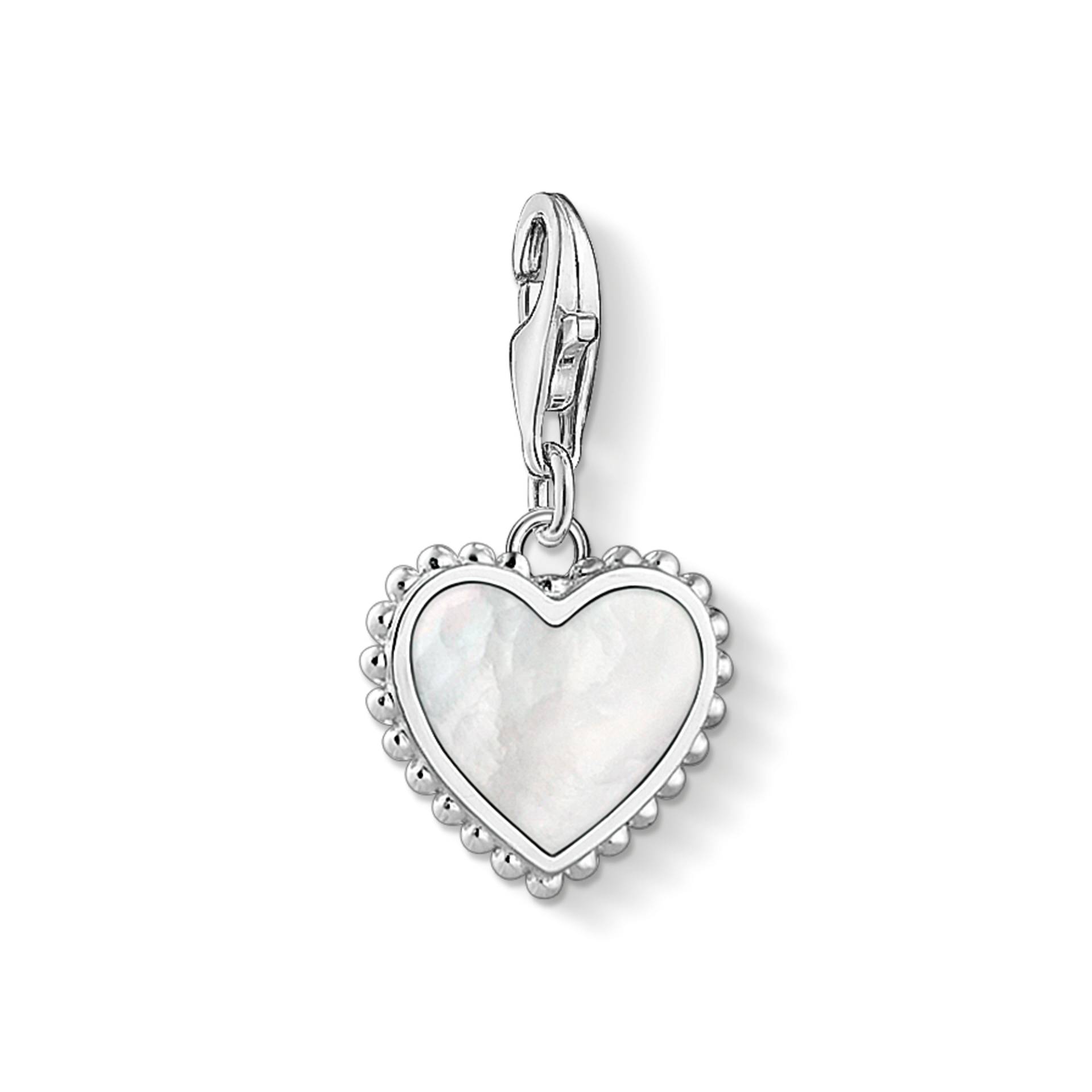 Thomas Sabo Charm-Anhänger Herz Perlmutt weiß 1739-029-14 von Thomas Sabo