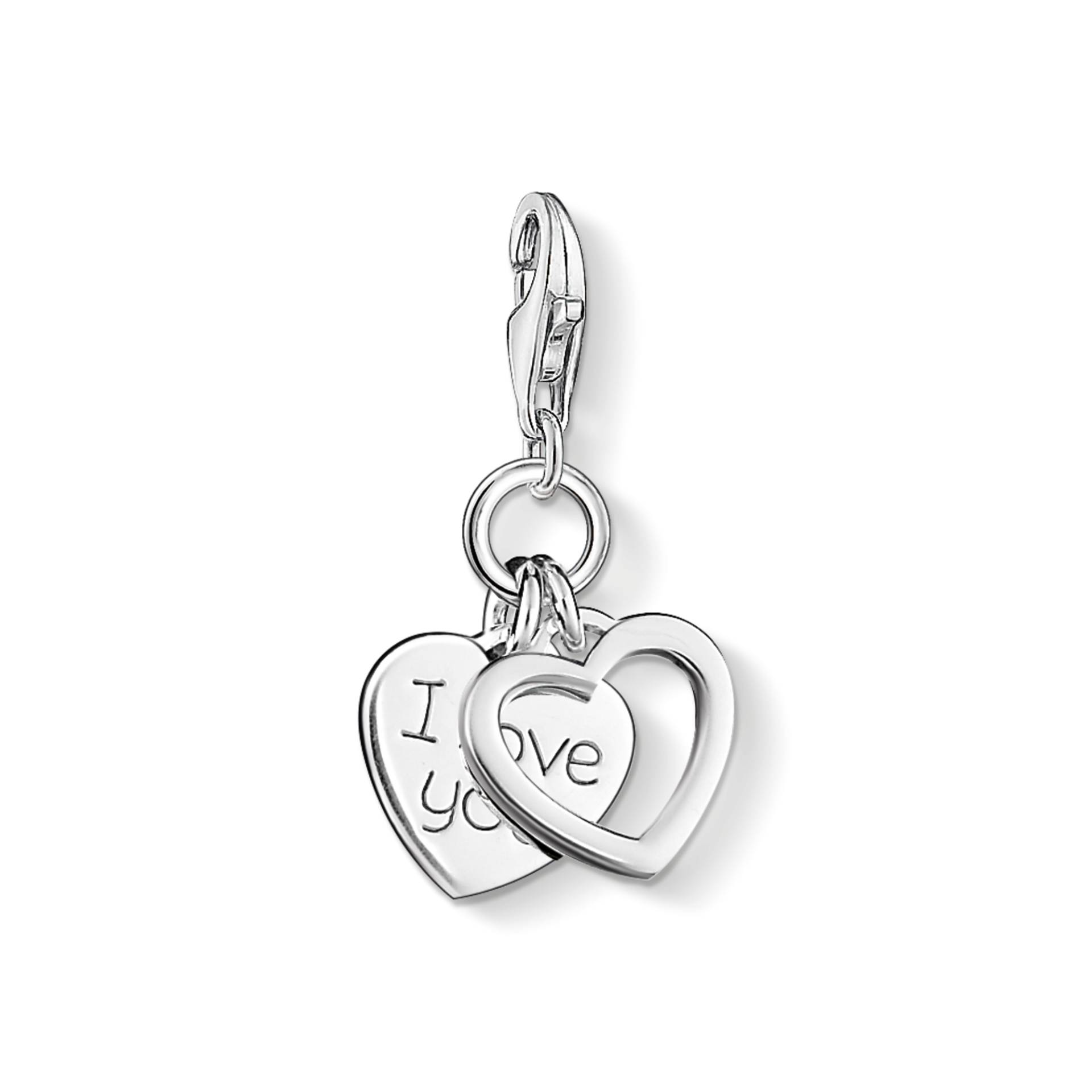 Thomas Sabo Charm-Anhänger Herzen I LOVE YOU  0852-001-12 von Thomas Sabo