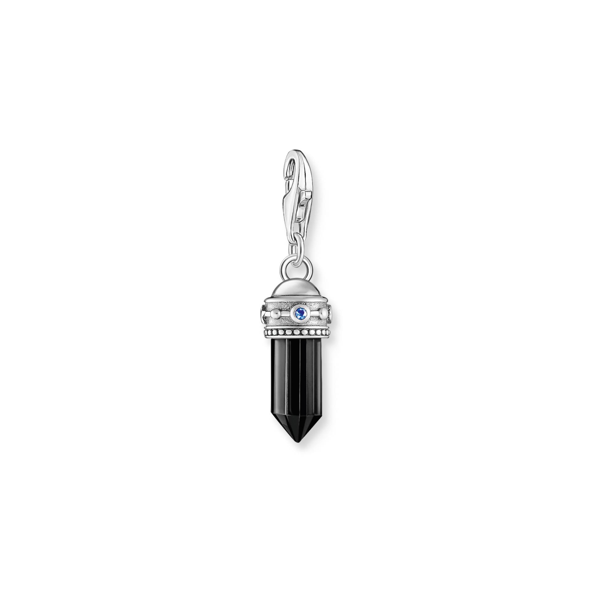 Thomas Sabo Charm-Anhänger Hexagon mit Onyx Silber geschwärzt schwarz 2110-698-11 von Thomas Sabo