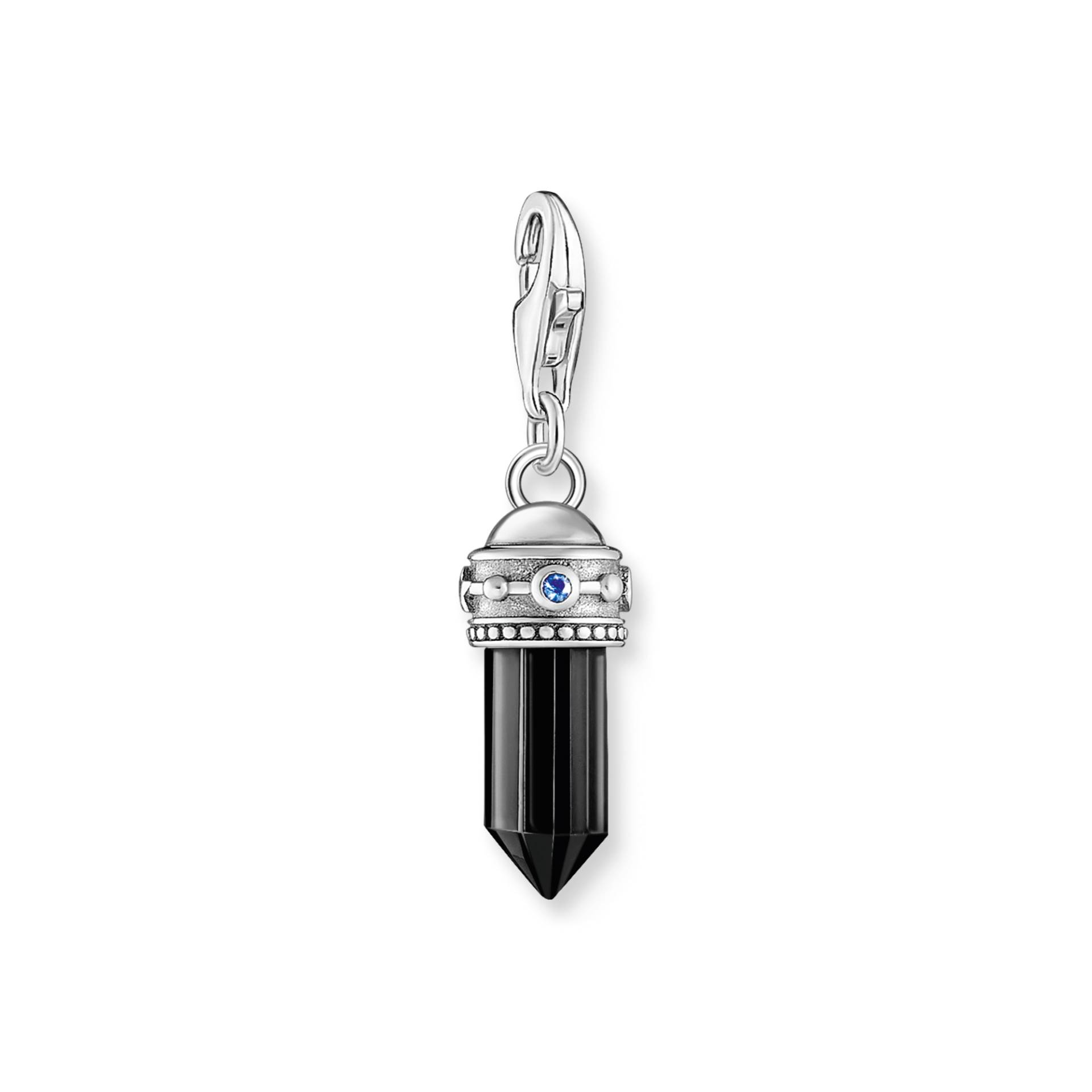 Thomas Sabo Charm-Anhänger Hexagon mit Onyx Silber geschwärzt schwarz 2110-698-11 von Thomas Sabo