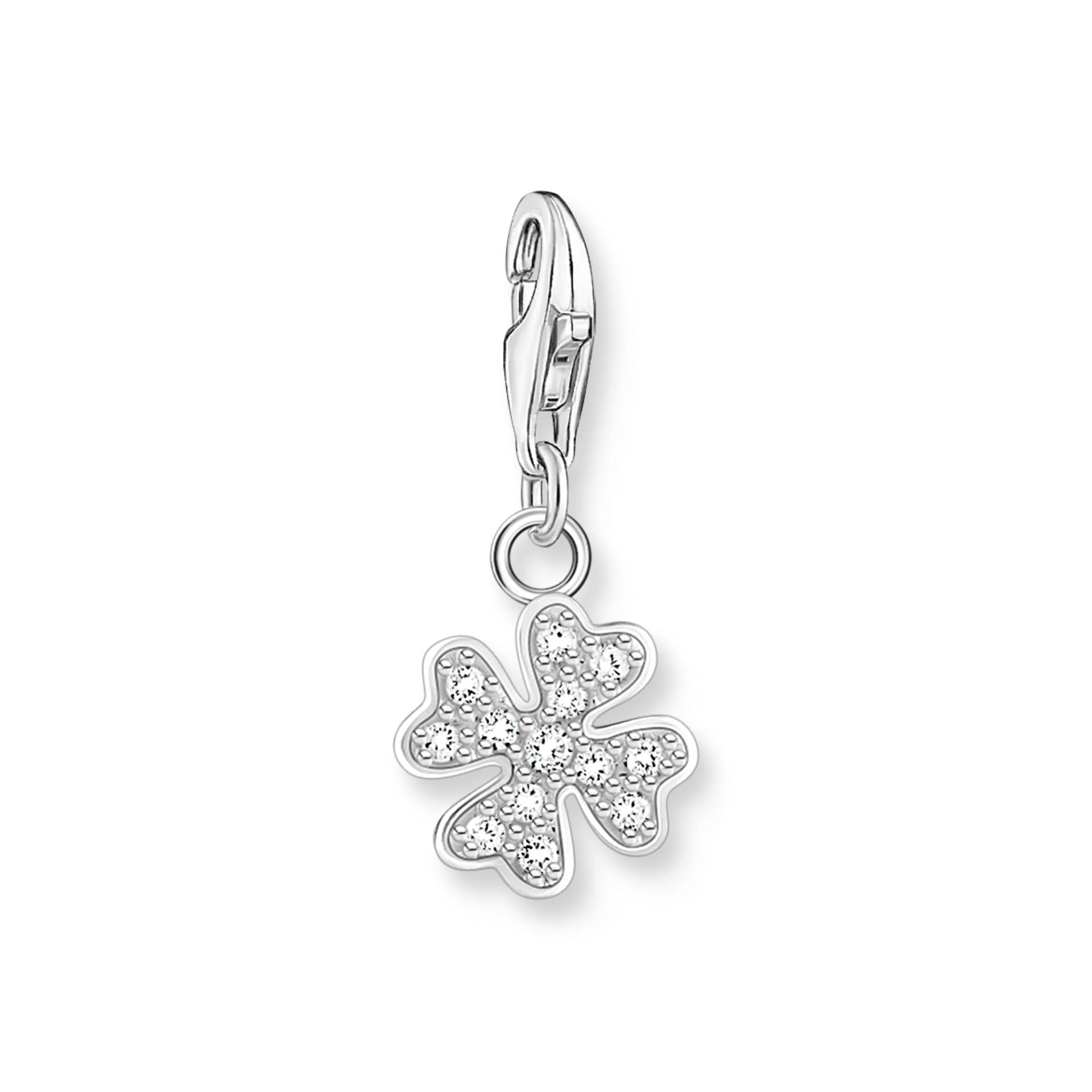 Thomas Sabo Charm-Anhänger Kleeblatt weiß 1797-051-14 von Thomas Sabo