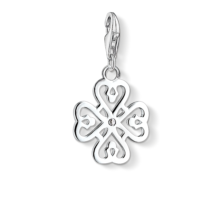 Thomas Sabo Charm-Anhänger Kleeblatt  weiß 1323-051-14 von Thomas Sabo