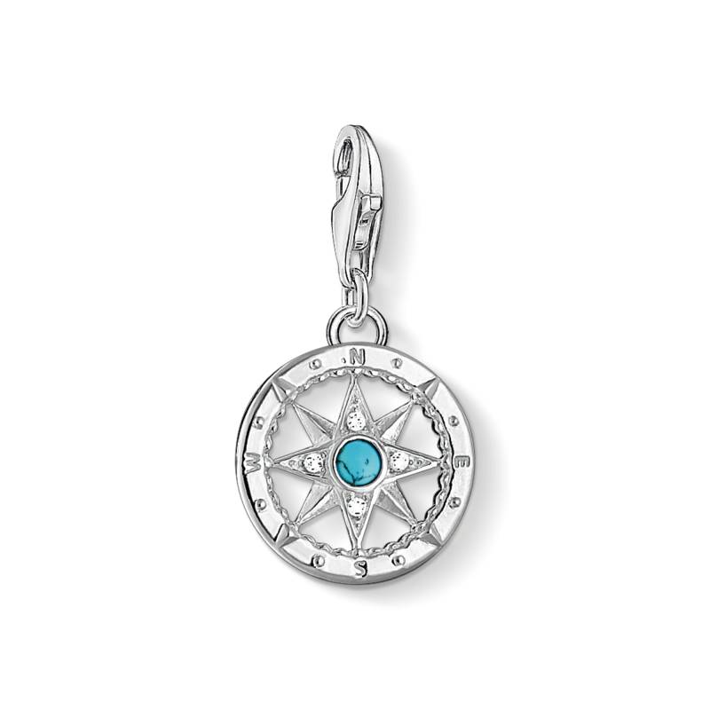 Thomas Sabo Charm-Anhänger Kompass türkis 1228-405-17 von Thomas Sabo