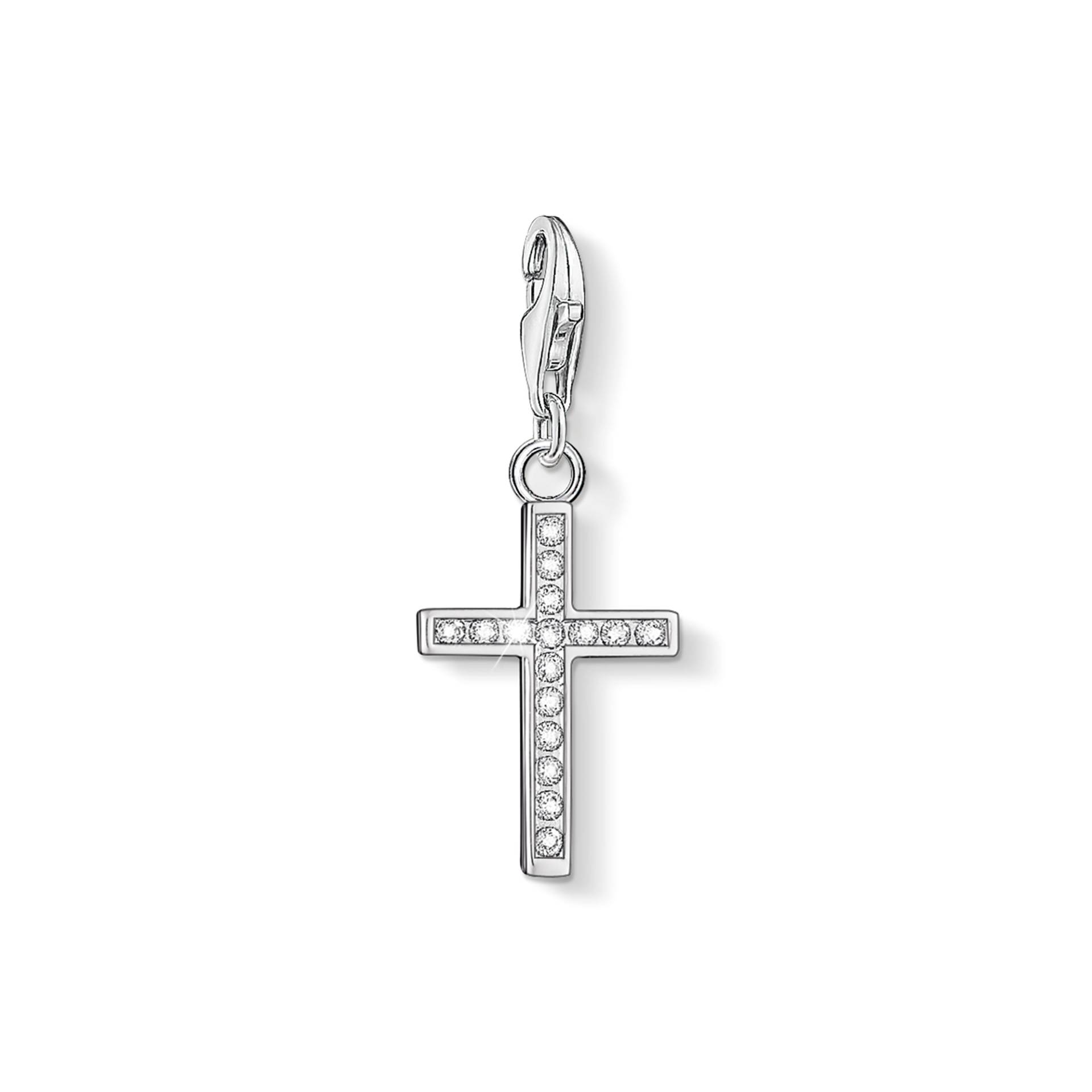 Thomas Sabo Charm-Anhänger Kreuz weiß 0049-051-14 von Thomas Sabo