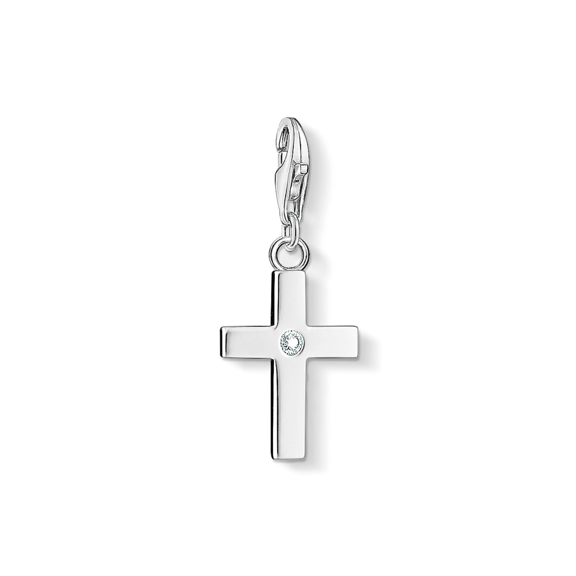 Thomas Sabo Charm-Anhänger Kreuz weiß 0366-051-14 von Thomas Sabo