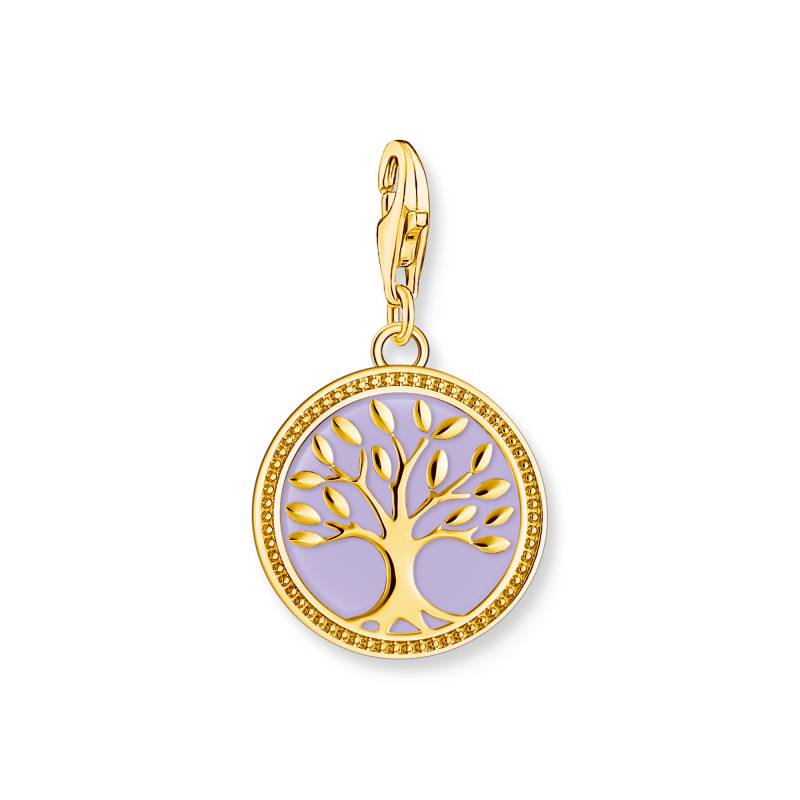 Thomas Sabo Charm-Anhänger Lebensbaum mit violetter Kaltemaille vergoldet violett 2035-427-13 von Thomas Sabo