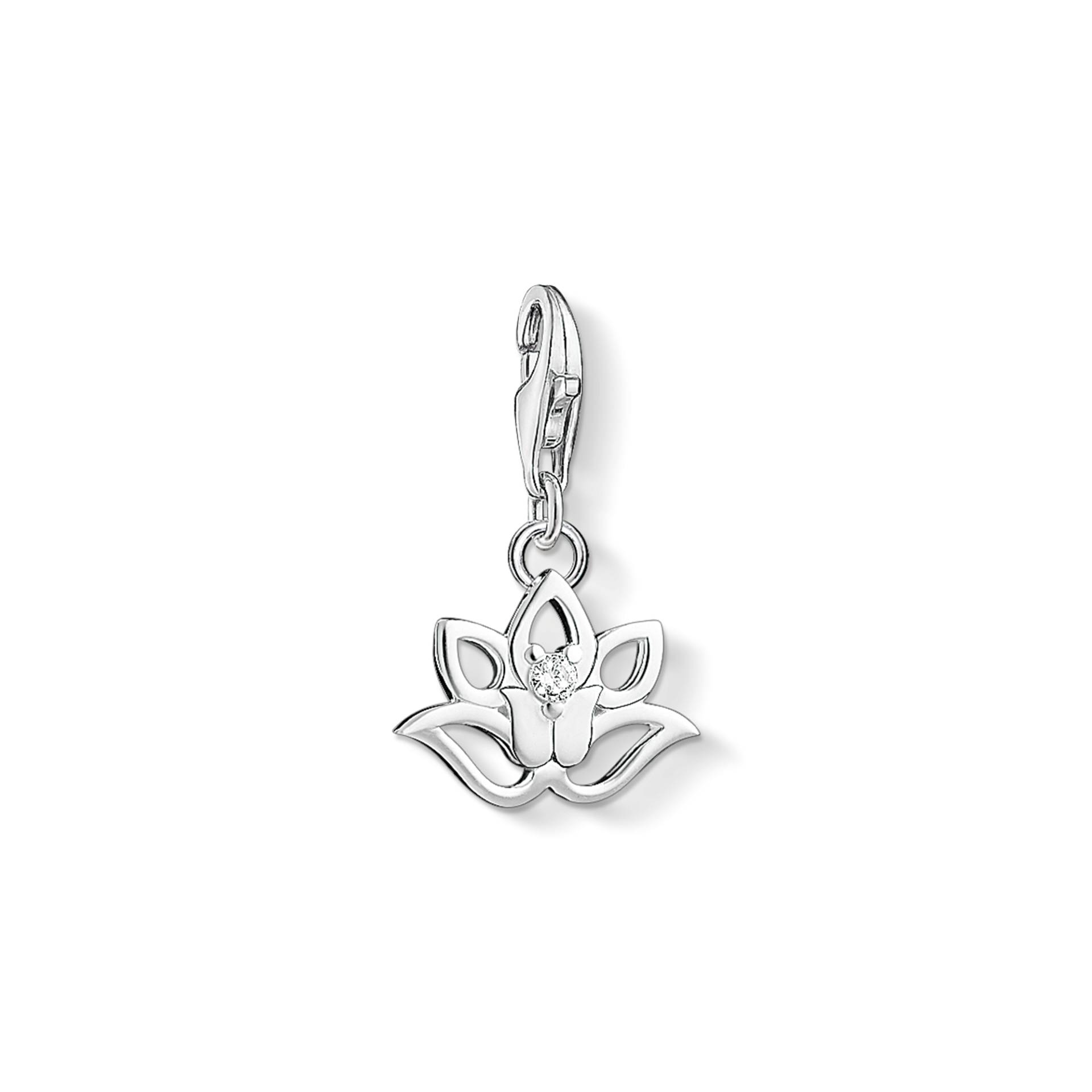 Thomas Sabo Charm-Anhänger Lotos Blüte weiß 1300-051-14 von Thomas Sabo