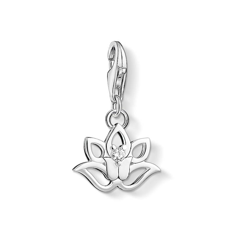 Thomas Sabo Charm-Anhänger Lotos Blüte weiß 1300-051-14 von Thomas Sabo