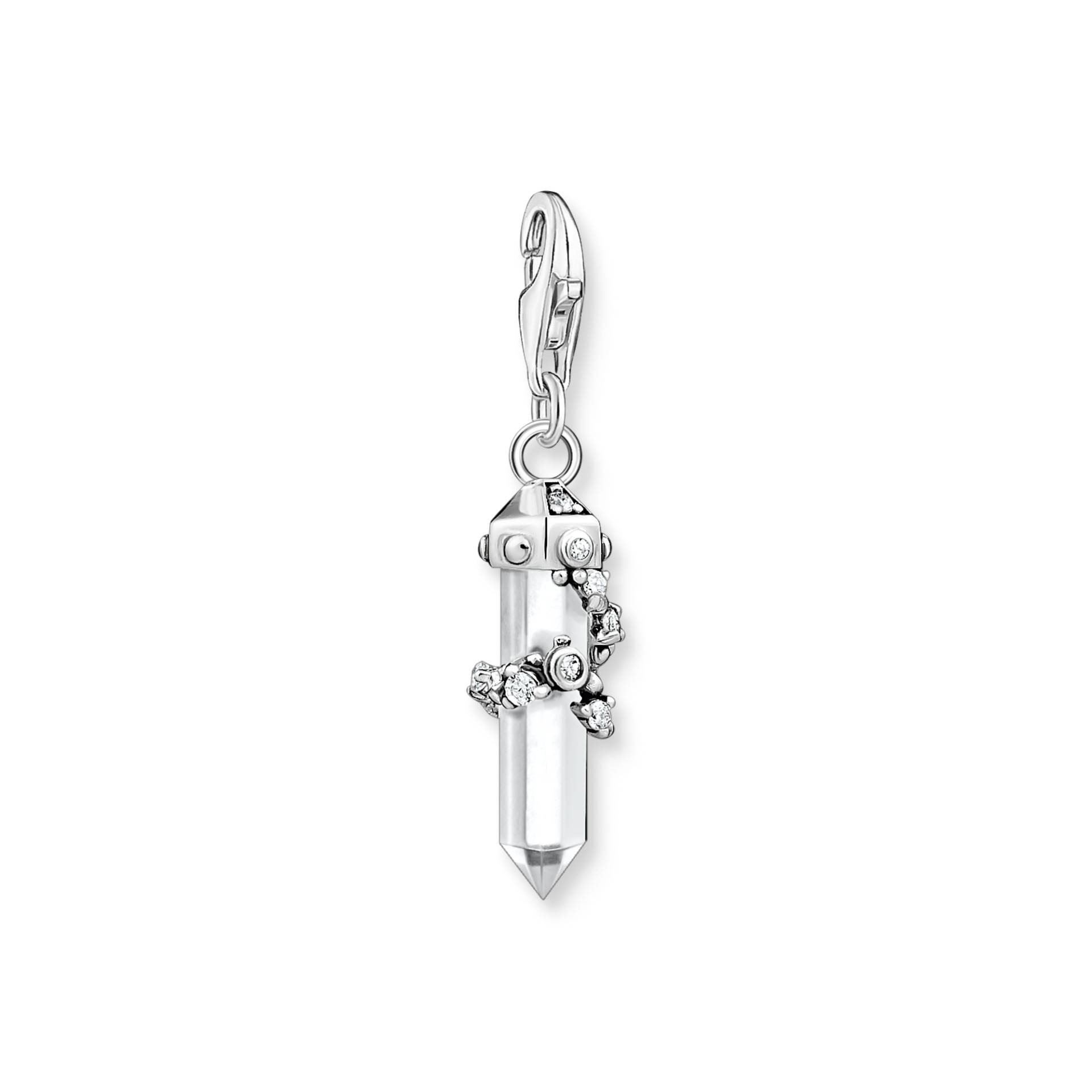 Thomas Sabo Charm-Anhänger Milky-Quarz silber weiß 1908-690-14 von Thomas Sabo