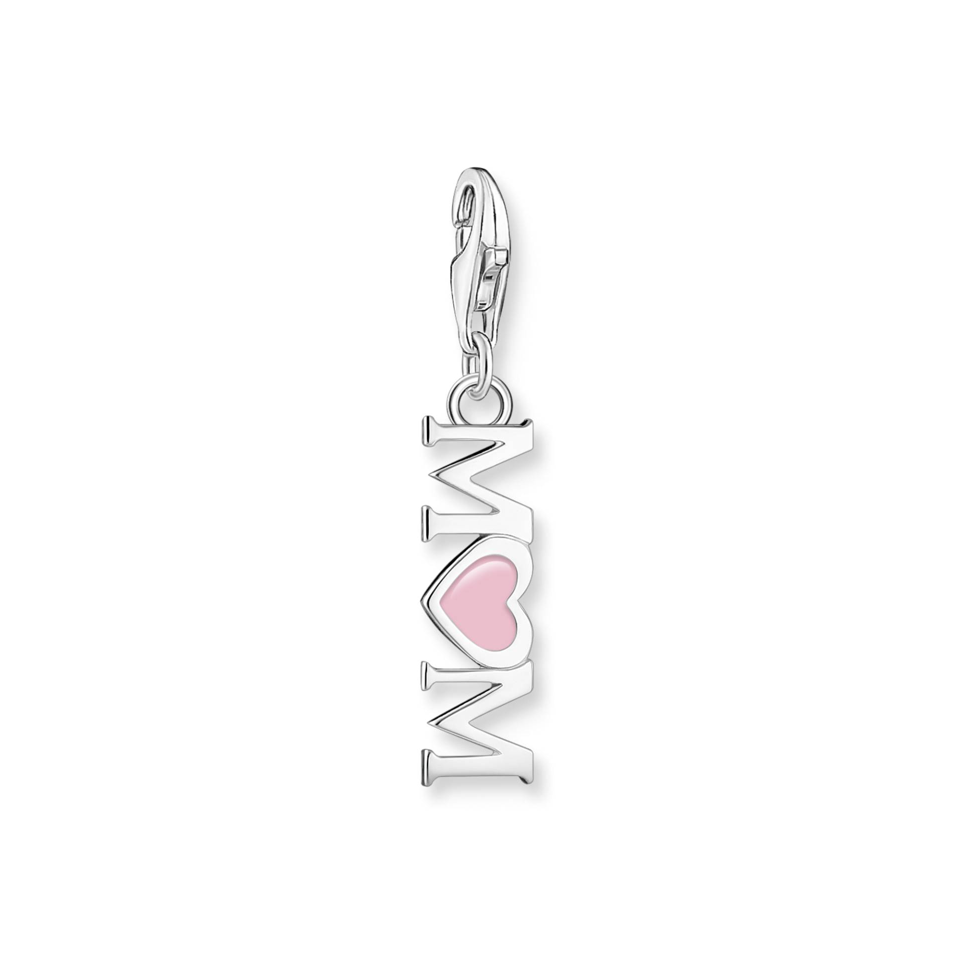 Thomas Sabo Charm-Anhänger Mom mit pinkem Herz Silber pink 2001-007-9 von Thomas Sabo