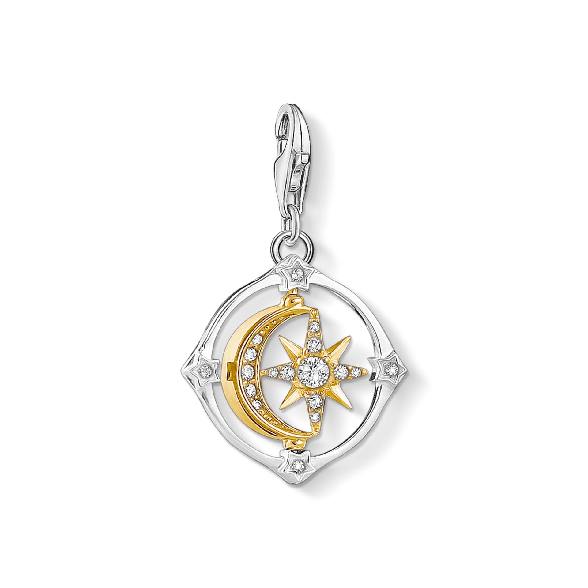 Thomas Sabo Charm-Anhänger Mond und Stern beweglich mehrfarbig 1815-414-7 von Thomas Sabo