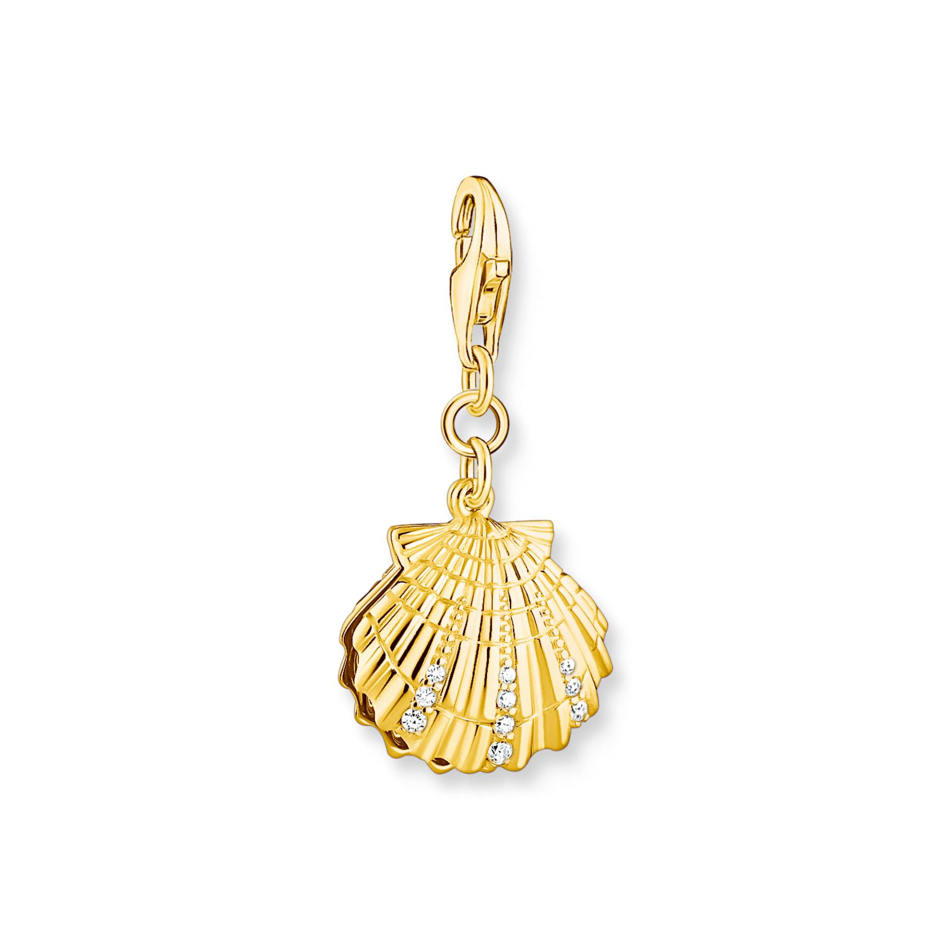 Thomas Sabo Charm-Anhänger Muschel gold weiß 1893-445-14 von Thomas Sabo