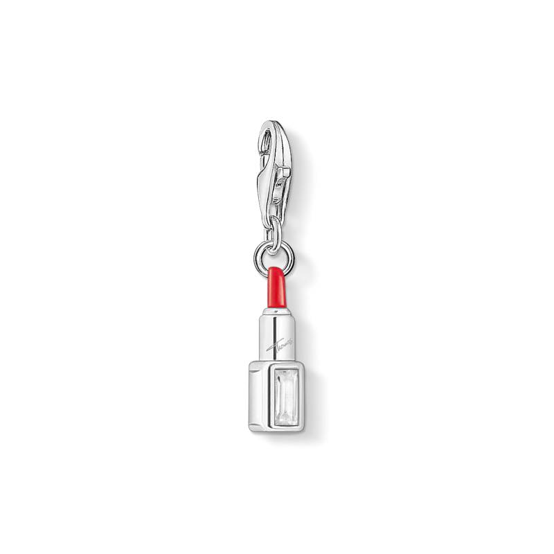 Thomas Sabo Charm-Anhänger Roter Lippenstift weiß/ rot 1801-041-27 von Thomas Sabo