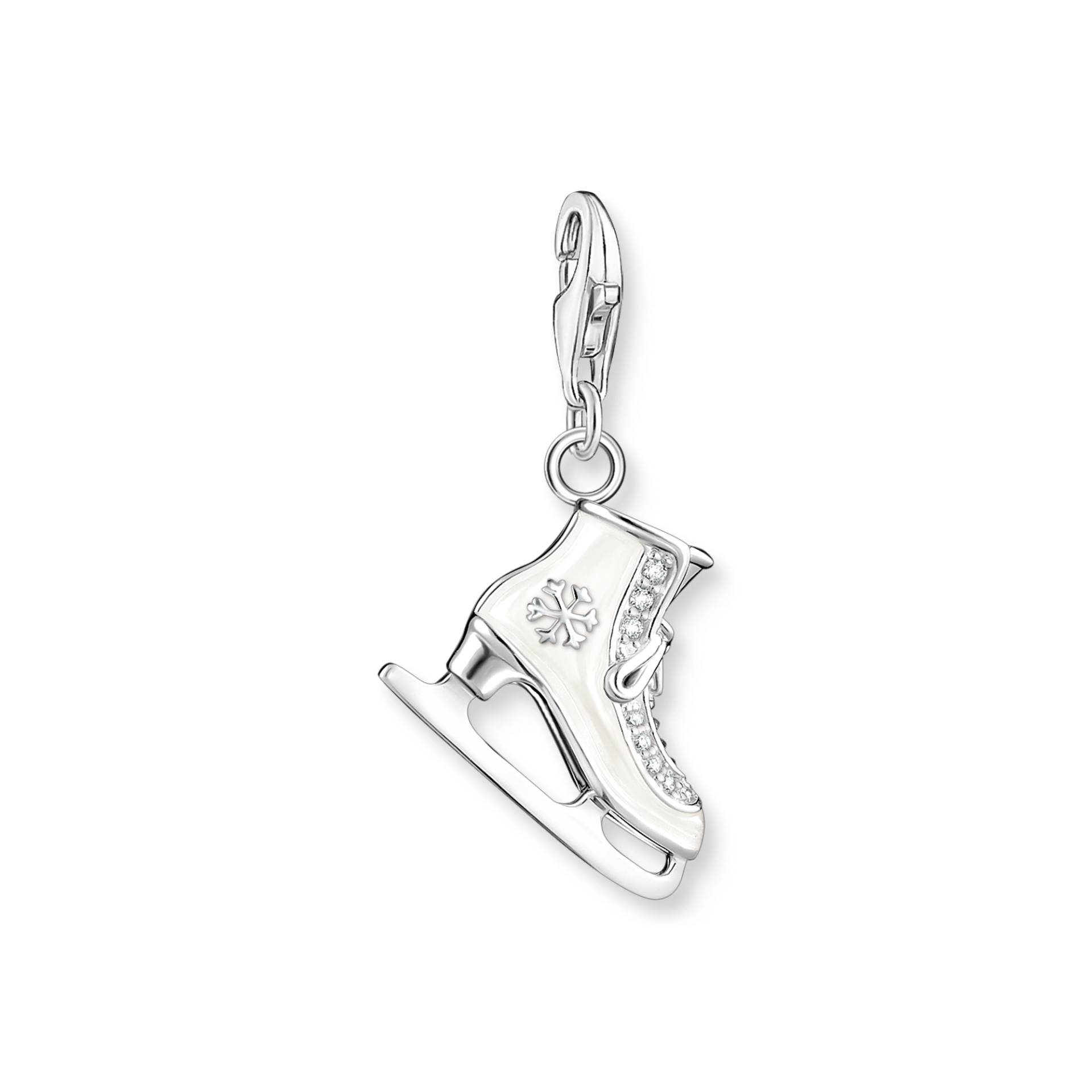 Thomas Sabo Charm-Anhänger Schlittschuh silber weiß 1907-041-14 von Thomas Sabo