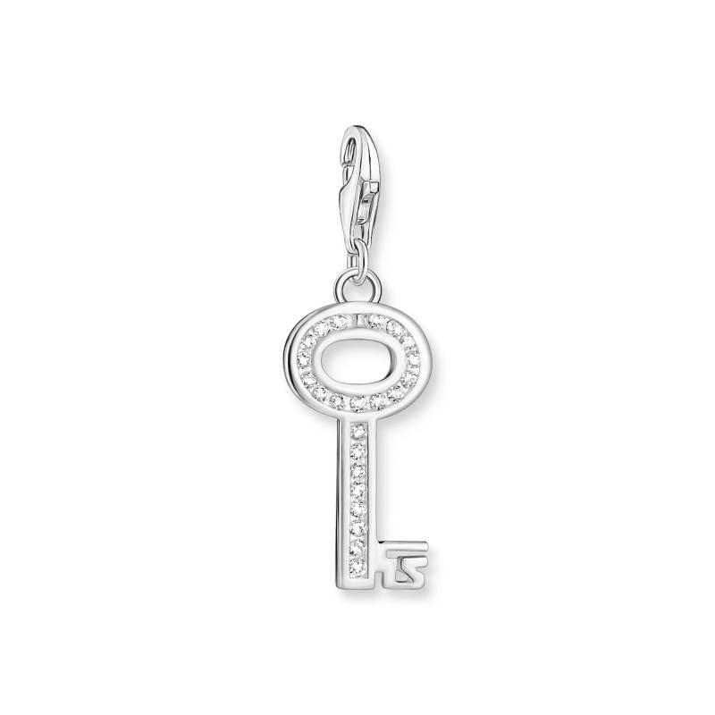 Thomas Sabo Charm-Anhänger Schlüssel weiße Steine silber weiß 0010-051-14 von Thomas Sabo