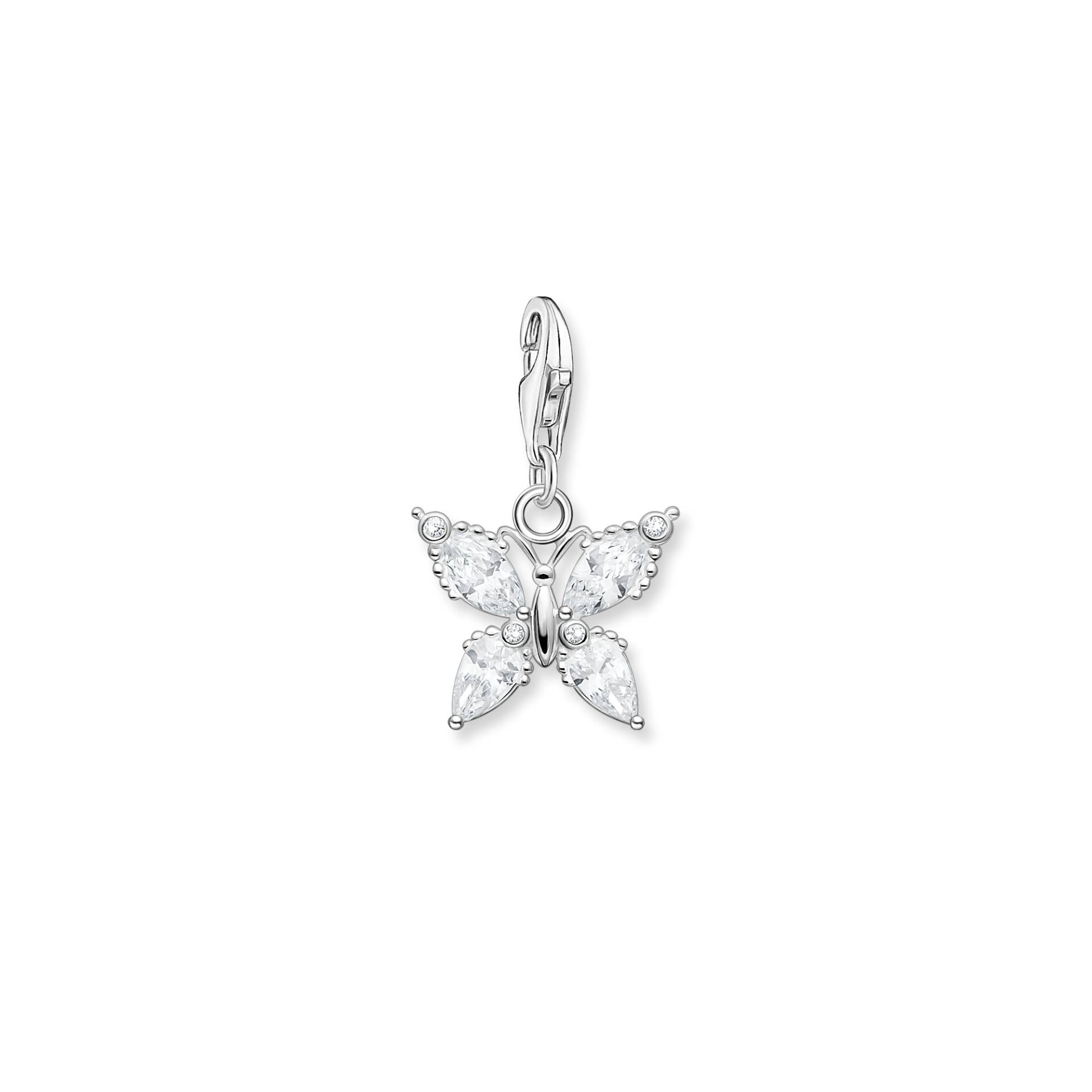 Thomas Sabo Charm-Anhänger Schmetterling weiße Steine weiß 1862-051-14 von Thomas Sabo