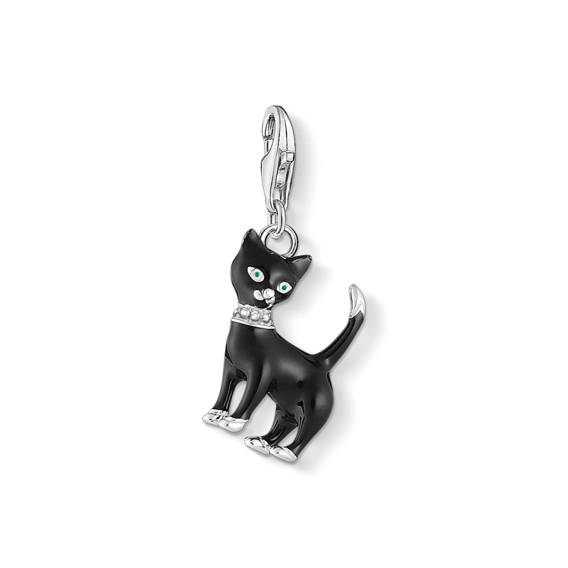 Thomas Sabo Charm-Anhänger Schwarze Katze schwarz 1725-041-11 von Thomas Sabo