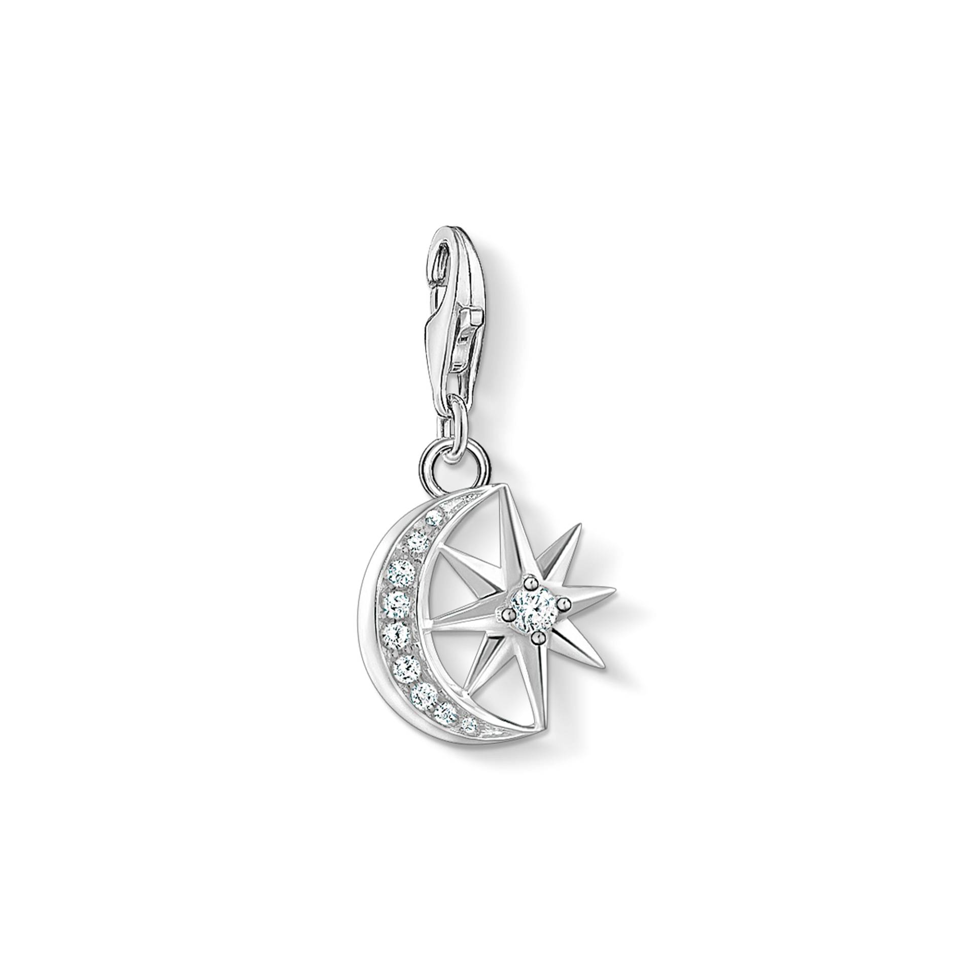 Thomas Sabo Charm-Anhänger Stern und Mond weiß 1794-051-14 von Thomas Sabo