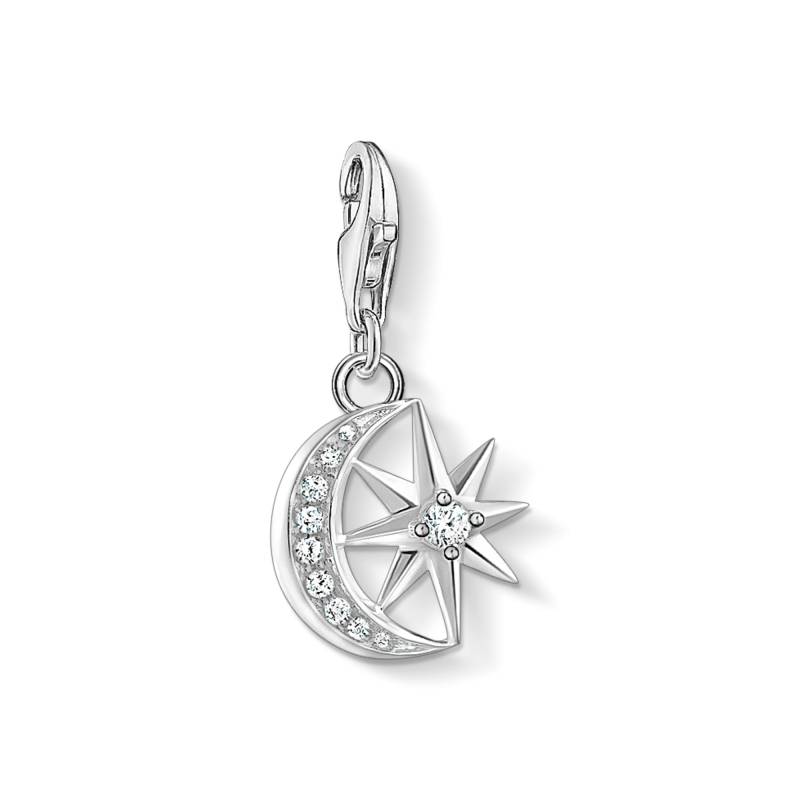 Thomas Sabo Charm-Anhänger Stern und Mond weiß 1794-051-14 von Thomas Sabo