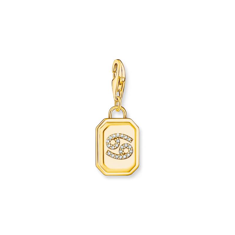 Thomas Sabo Charm-Anhänger Sternzeichen Krebs mit Steinen vergoldet gelbgoldfarben 2158-414-39 von Thomas Sabo