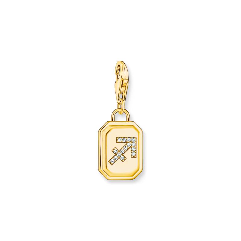 Thomas Sabo Charm-Anhänger Sternzeichen Schütze mit Steinen vergoldet gelbgoldfarben 2156-414-39 von Thomas Sabo