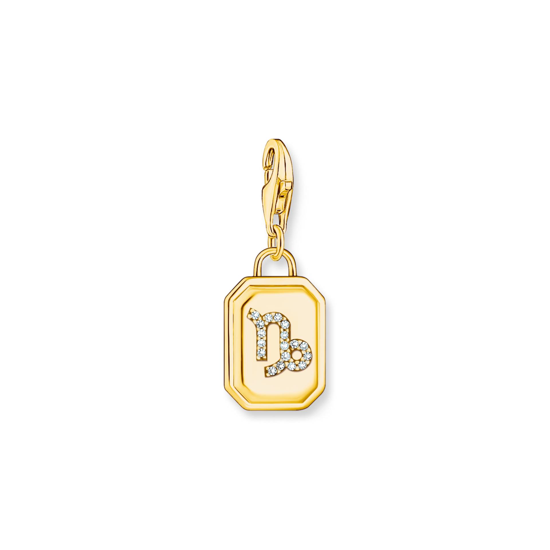 Thomas Sabo Charm-Anhänger Sternzeichen Steinbock mit Steinen vergoldet gelbgoldfarben 2164-414-39 von Thomas Sabo