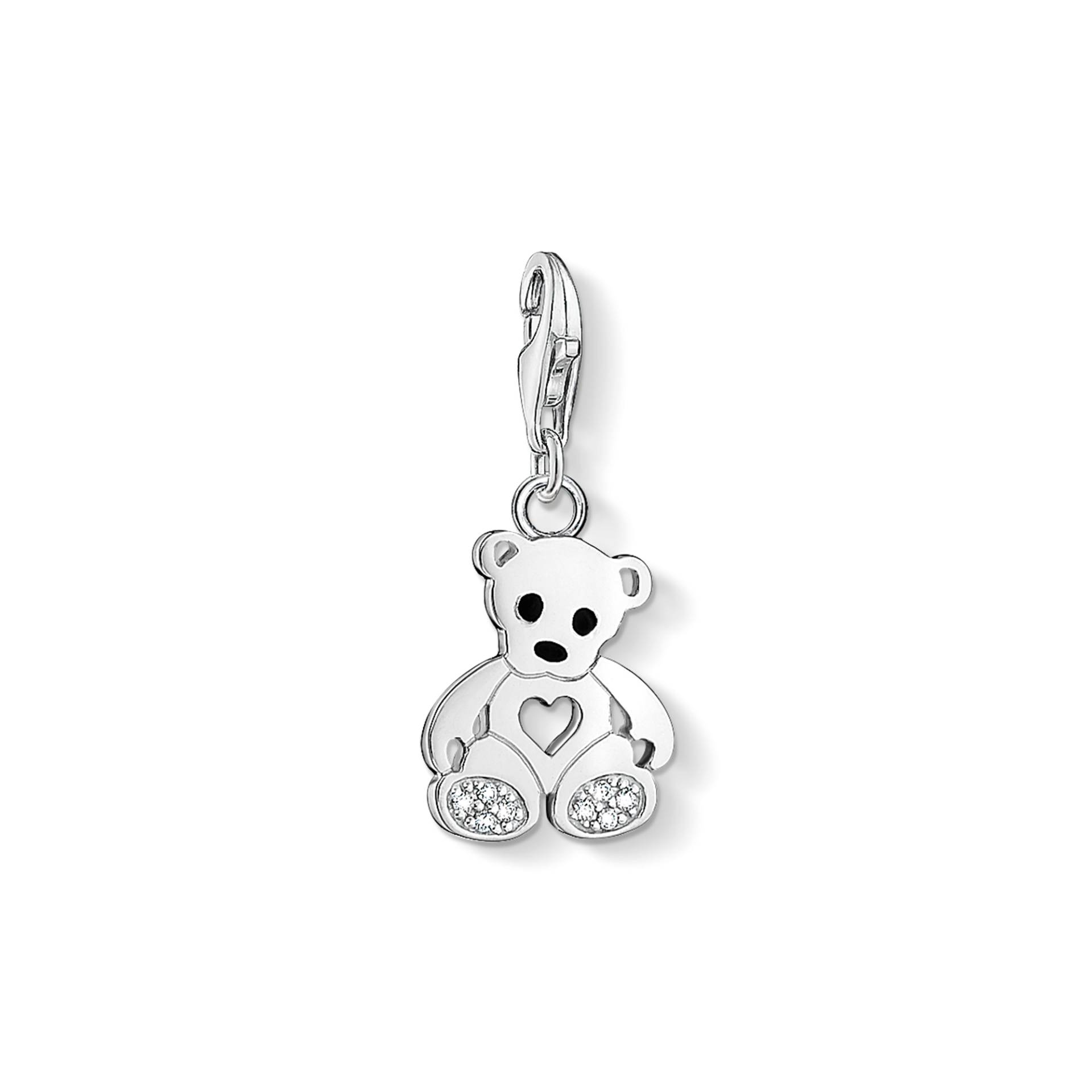 Thomas Sabo Charm-Anhänger Teddybär mit Herz weiß 1119-041-14 von Thomas Sabo