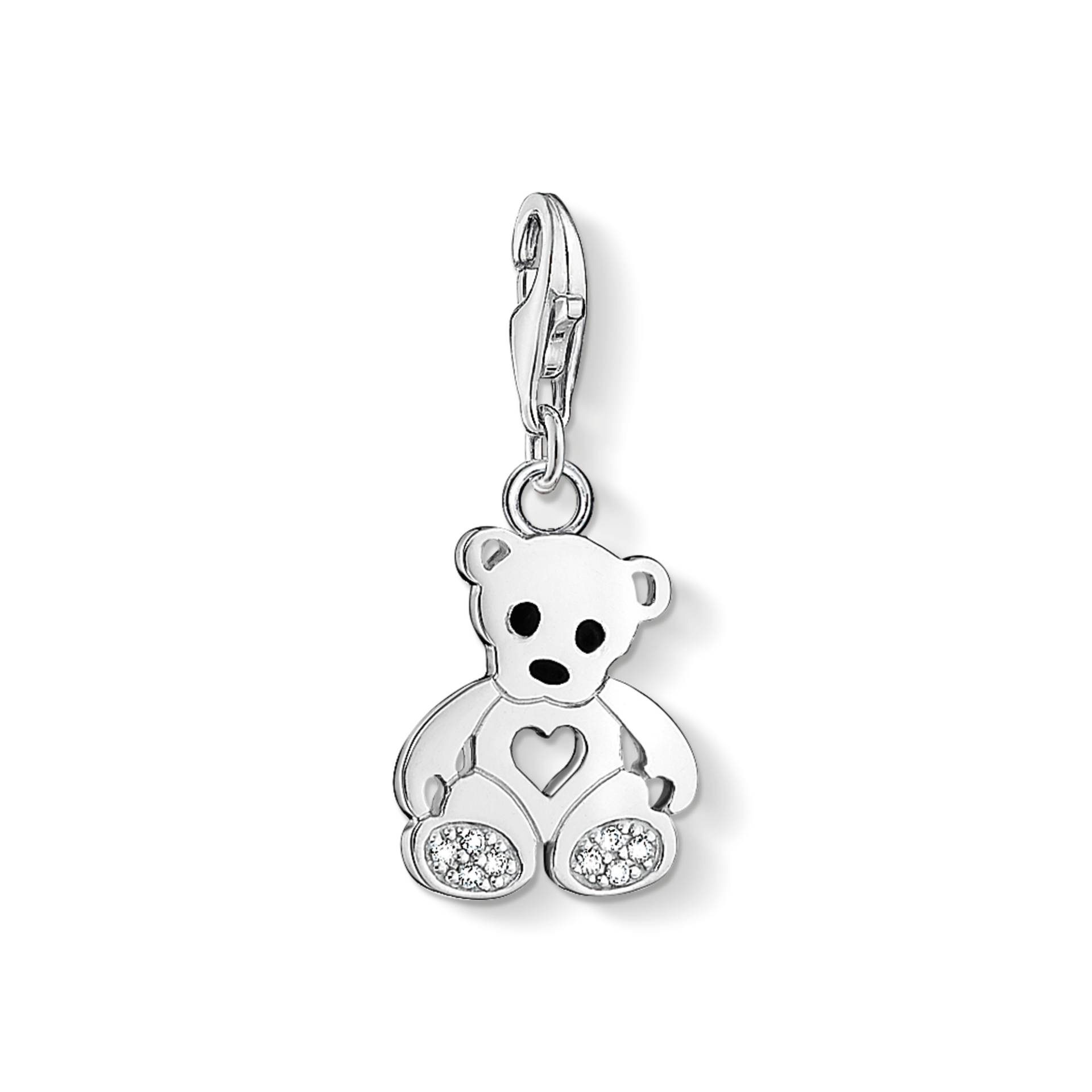 Thomas Sabo Charm-Anhänger Teddybär mit Herz weiß 1119-041-14 von Thomas Sabo