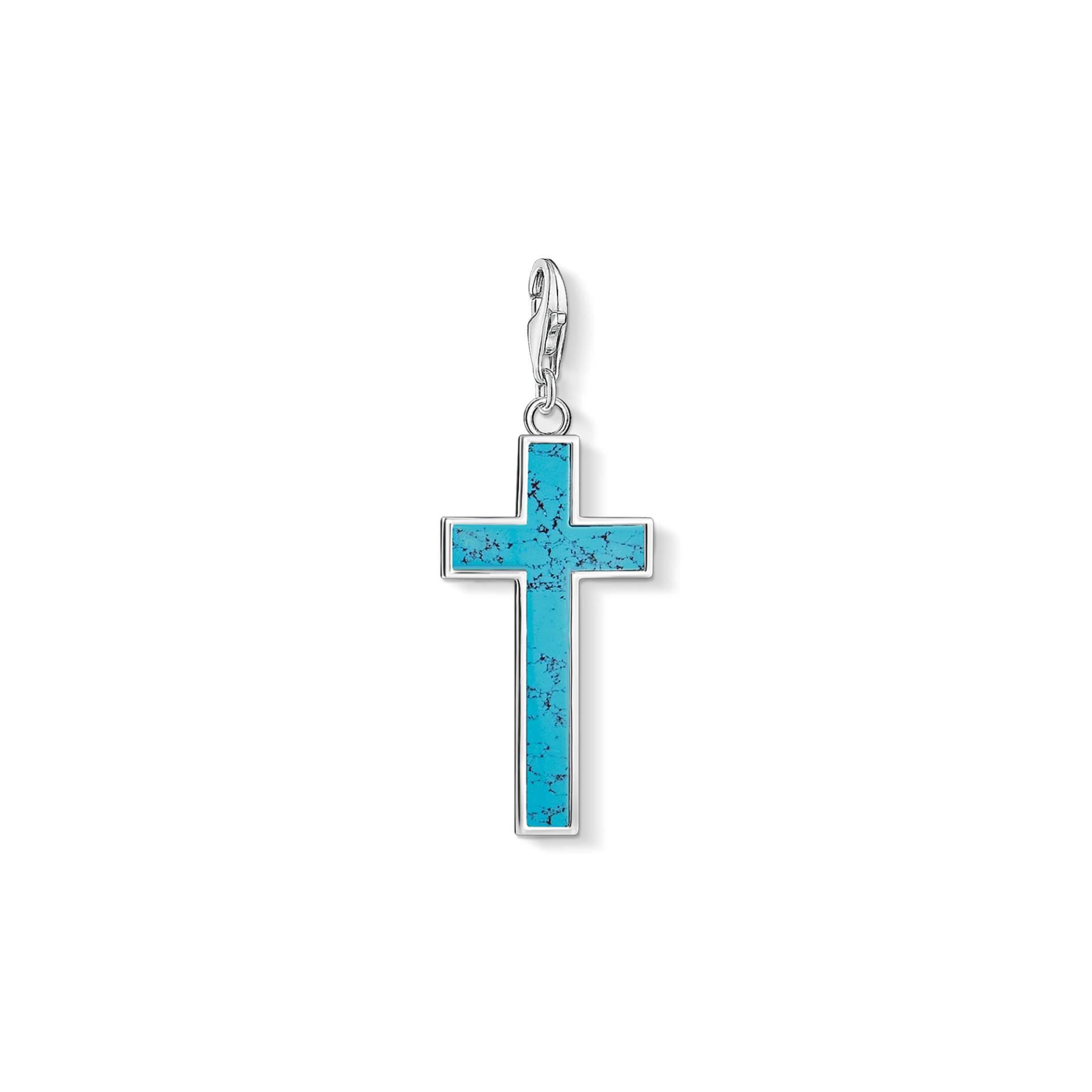 Thomas Sabo Charm-Anhänger Türkises Kreuz türkis Y0021-404-17 von Thomas Sabo