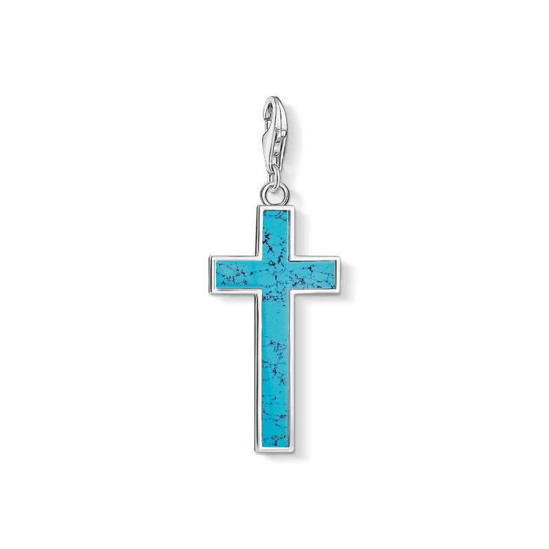 Thomas Sabo Charm-Anhänger Türkises Kreuz türkis Y0021-404-17 von Thomas Sabo