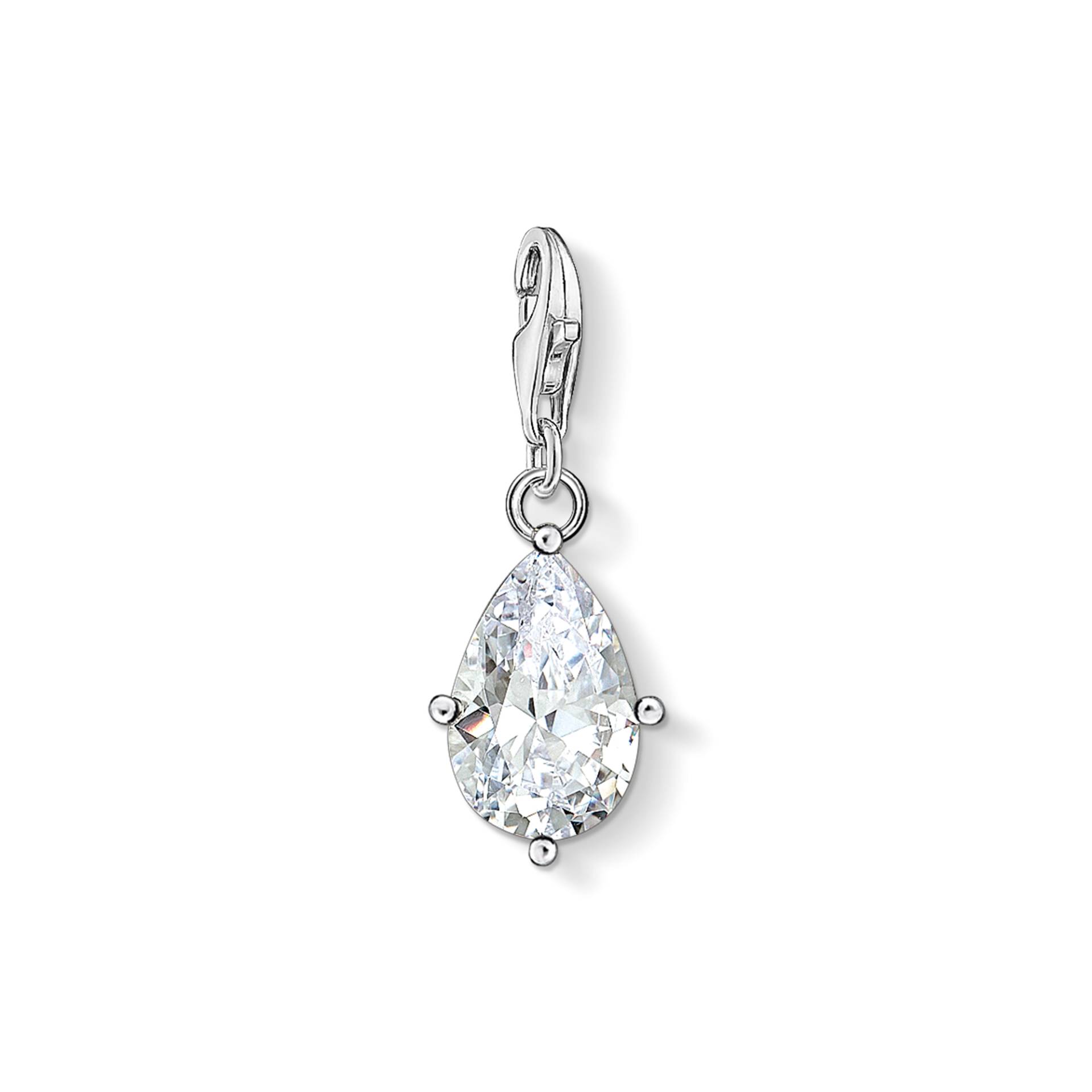 Thomas Sabo Charm-Anhänger Weißer Stein Tropfen weiß 1848-051-14 von Thomas Sabo