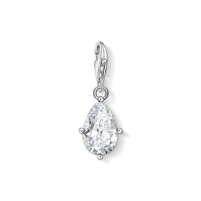 Thomas Sabo Charm-Anhänger Weißer Stein Tropfen weiß 1848-051-14 von Thomas Sabo