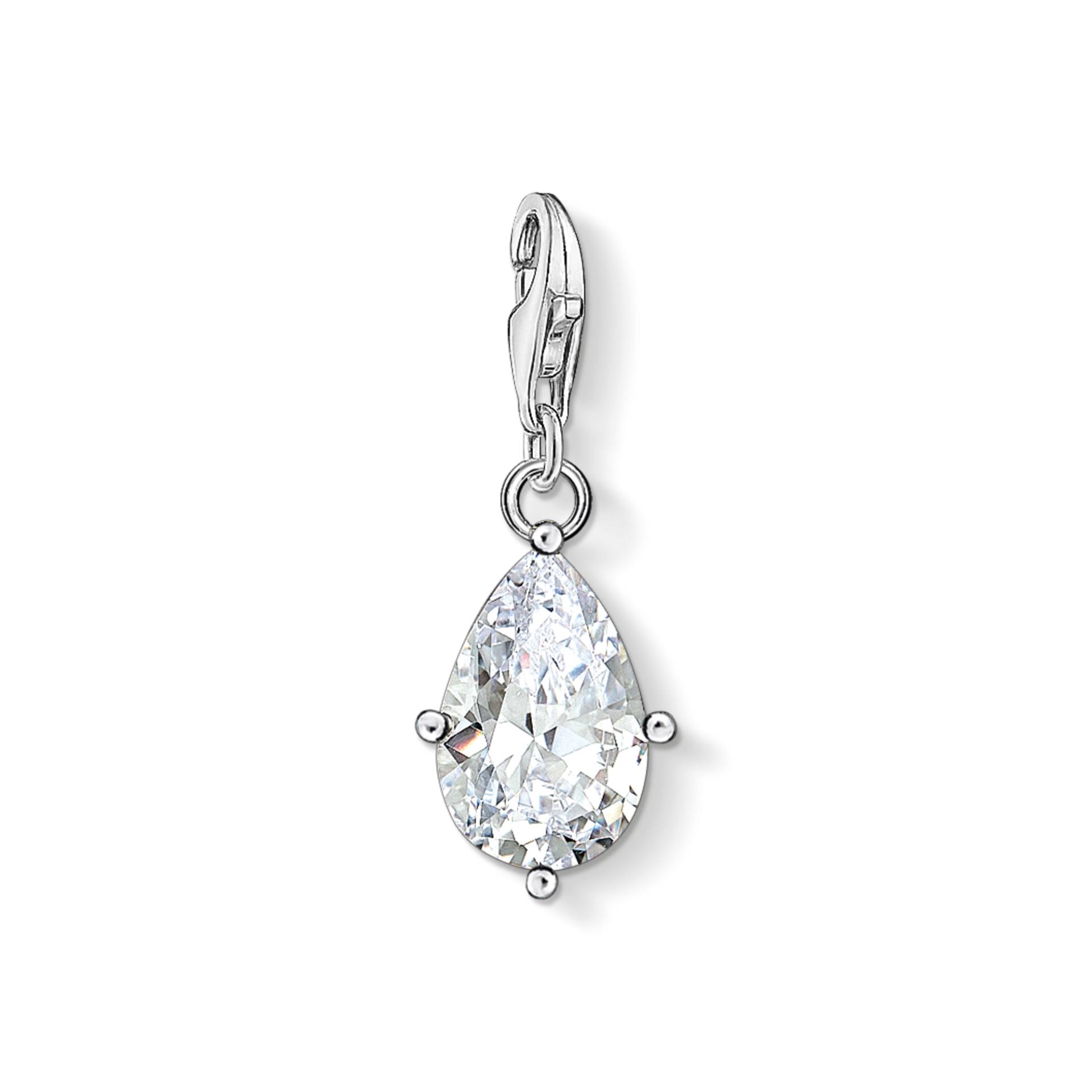 Thomas Sabo Charm-Anhänger Weißer Stein Tropfen weiß 1848-051-14 von Thomas Sabo