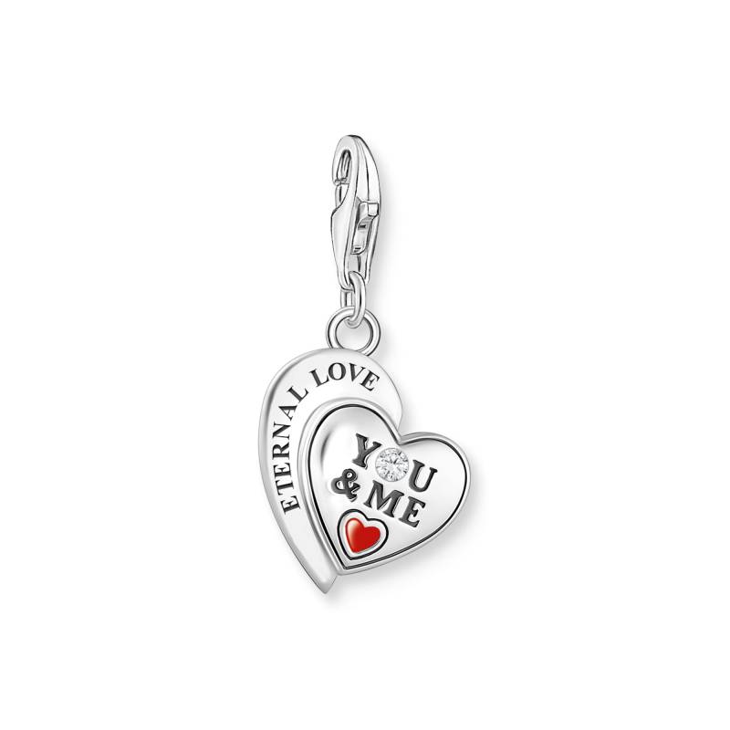 Thomas Sabo Charm-Anhänger YOU & Me Herz Silber silberfarben 2108-691-21 von Thomas Sabo