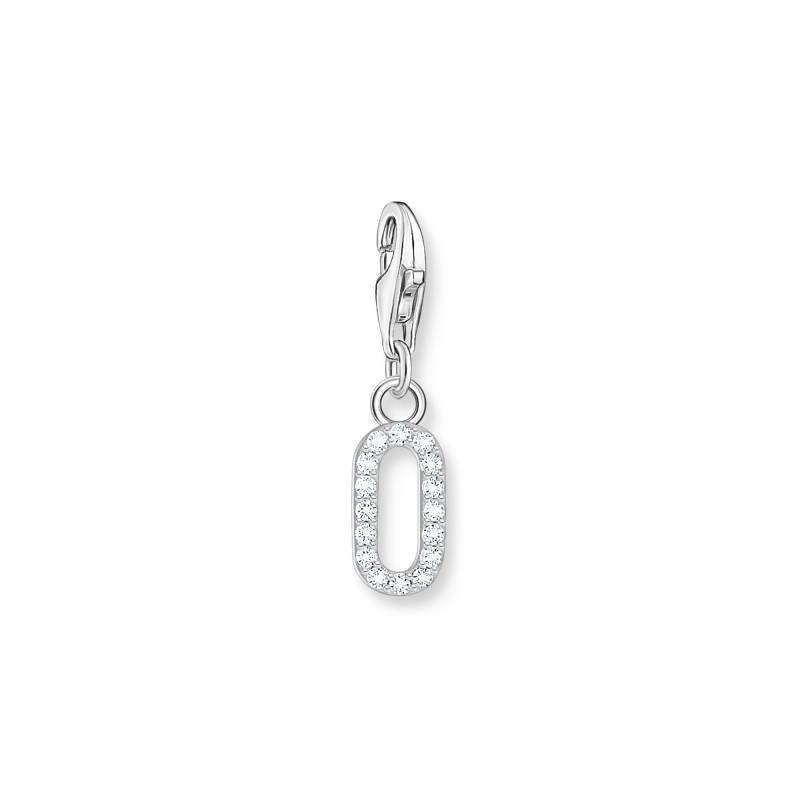 Thomas Sabo Charm-Anhänger Zahl 0 mit weißen Steinen Silber silberfarben 2124-051-21 von Thomas Sabo