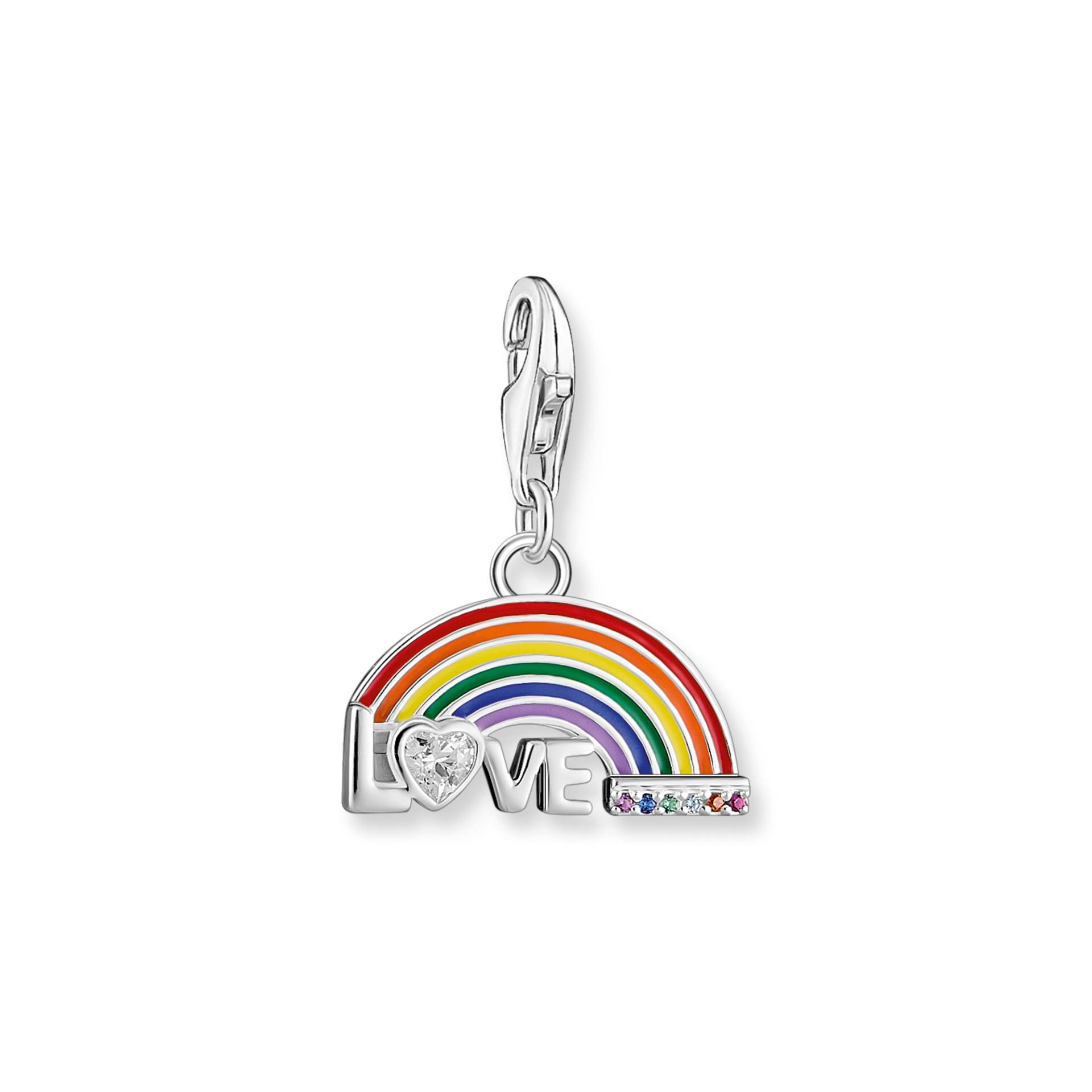 Thomas Sabo Charm-Anhänger bunter Regenbogen Silber mehrfarbig 1925-314-7 von Thomas Sabo