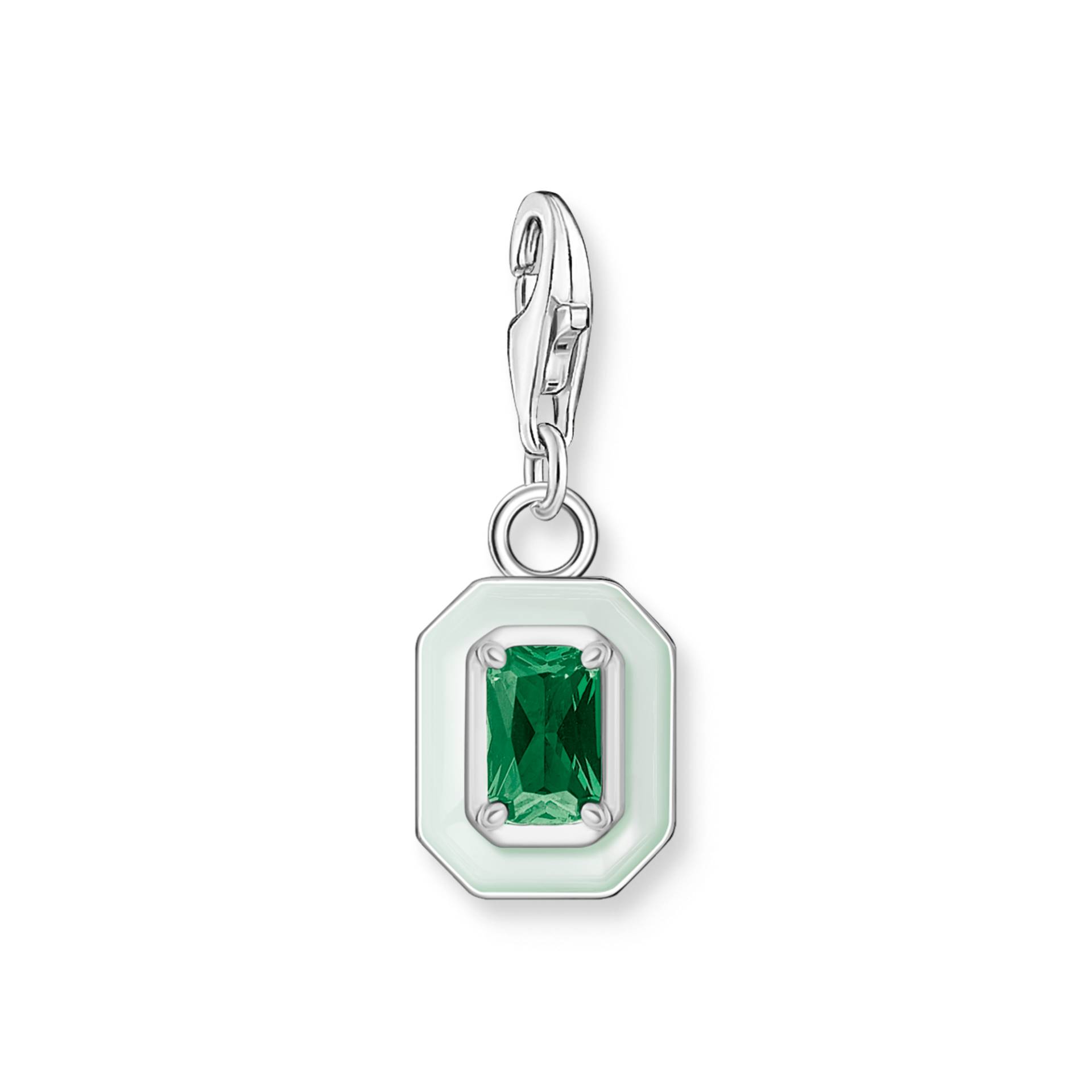 Thomas Sabo Charm-Anhänger grüner Stein Silber grün 1917-496-6 von Thomas Sabo