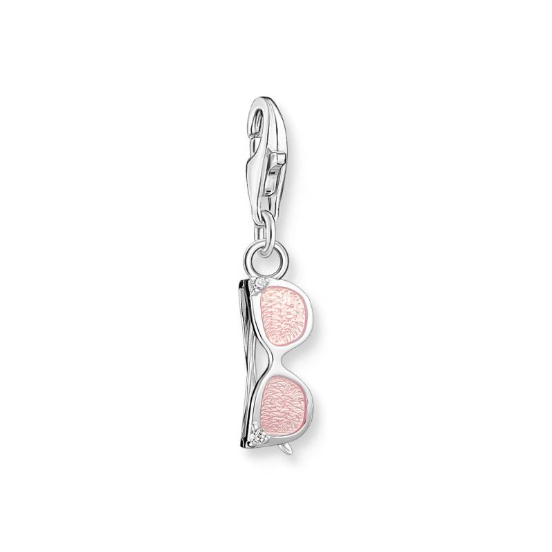 Thomas Sabo Charm-Anhänger pinke Sonnenbrille mit weißen Steinen Silber pink 2027-041-9 von Thomas Sabo