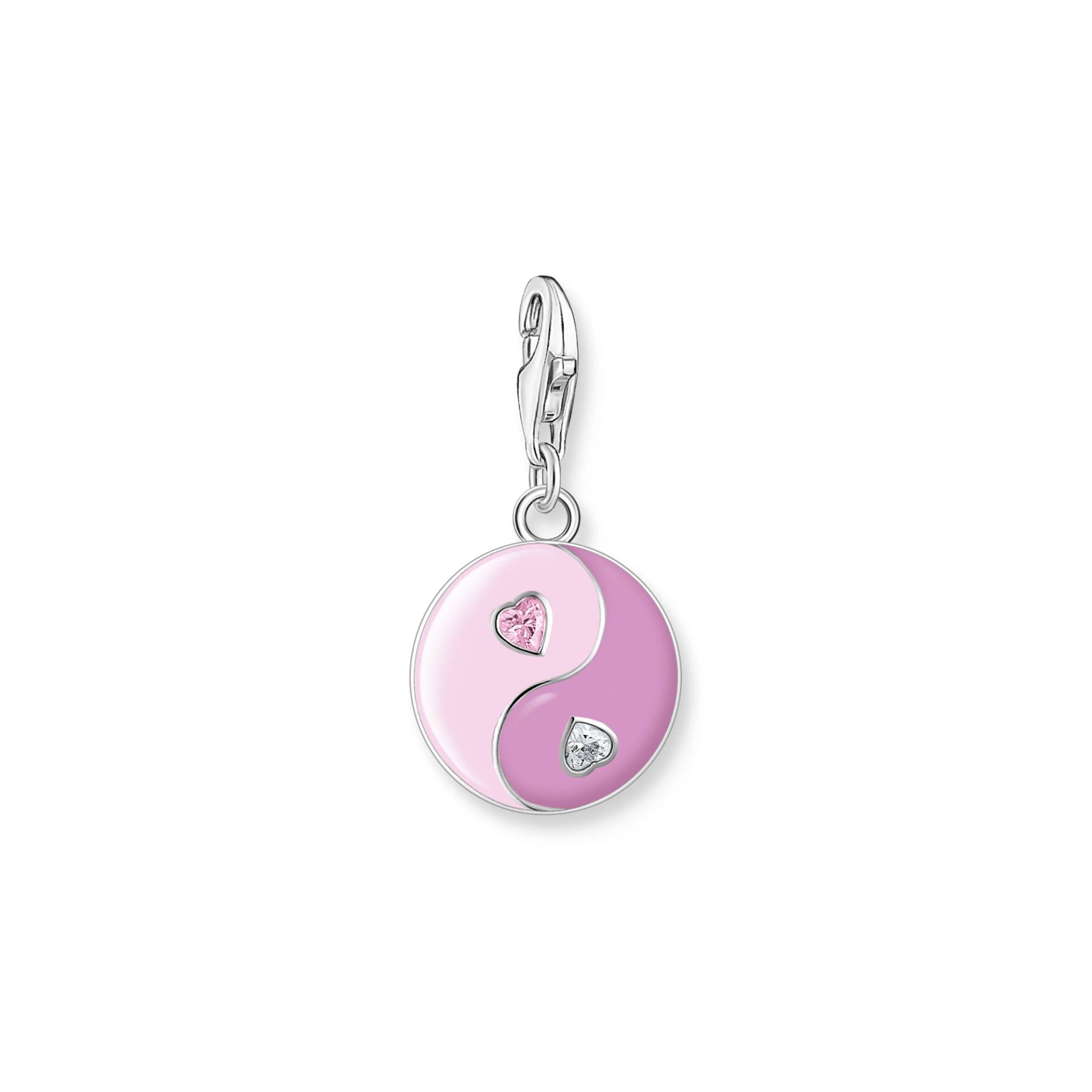 Thomas Sabo Charm-Anhänger pinker Yin & Yang mit Steine Silber mehrfarbig 2000-041-7 von Thomas Sabo