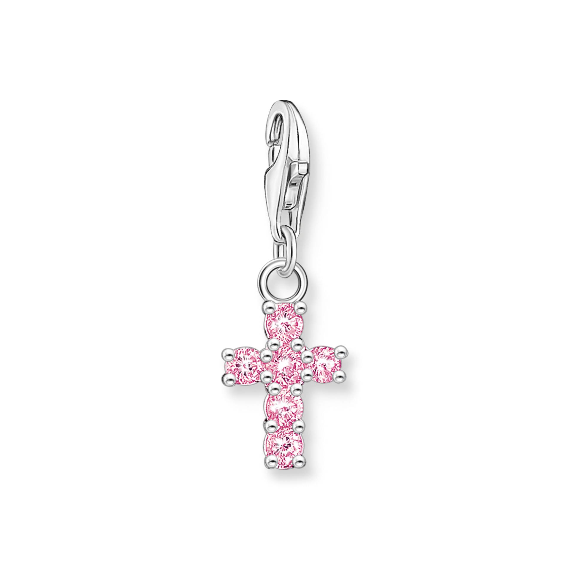 Thomas Sabo Charm-Anhänger pinkes Kreuz Silber pink 2032-051-9 von Thomas Sabo