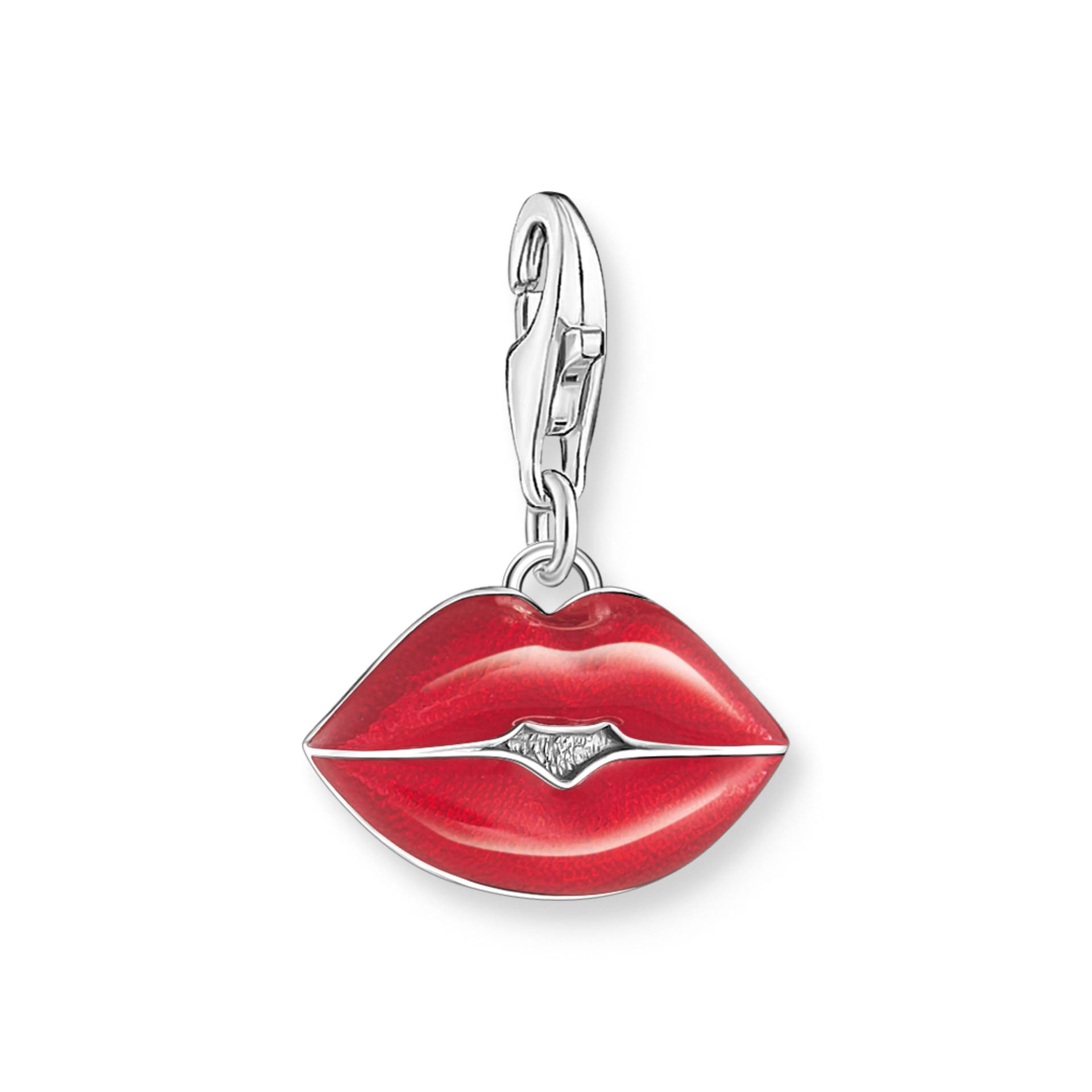 Thomas Sabo Charm-Anhänger roter Kussmund Silber rot 2068-664-10 von Thomas Sabo