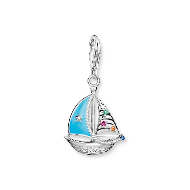 Thomas Sabo Charm-Anhänger türkises Segelboot Silber mehrfarbig 1927-340-7 von Thomas Sabo