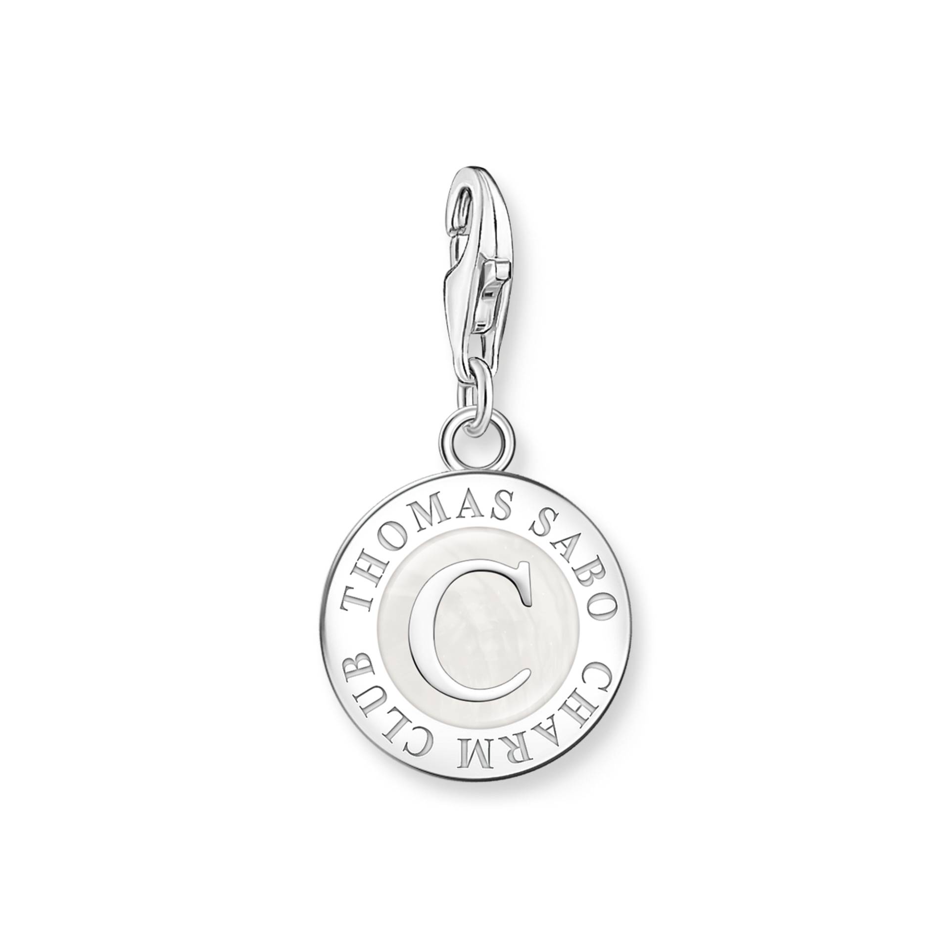 Thomas Sabo Charm mit weißem Coin Silber weiß 1998-007-14 von Thomas Sabo