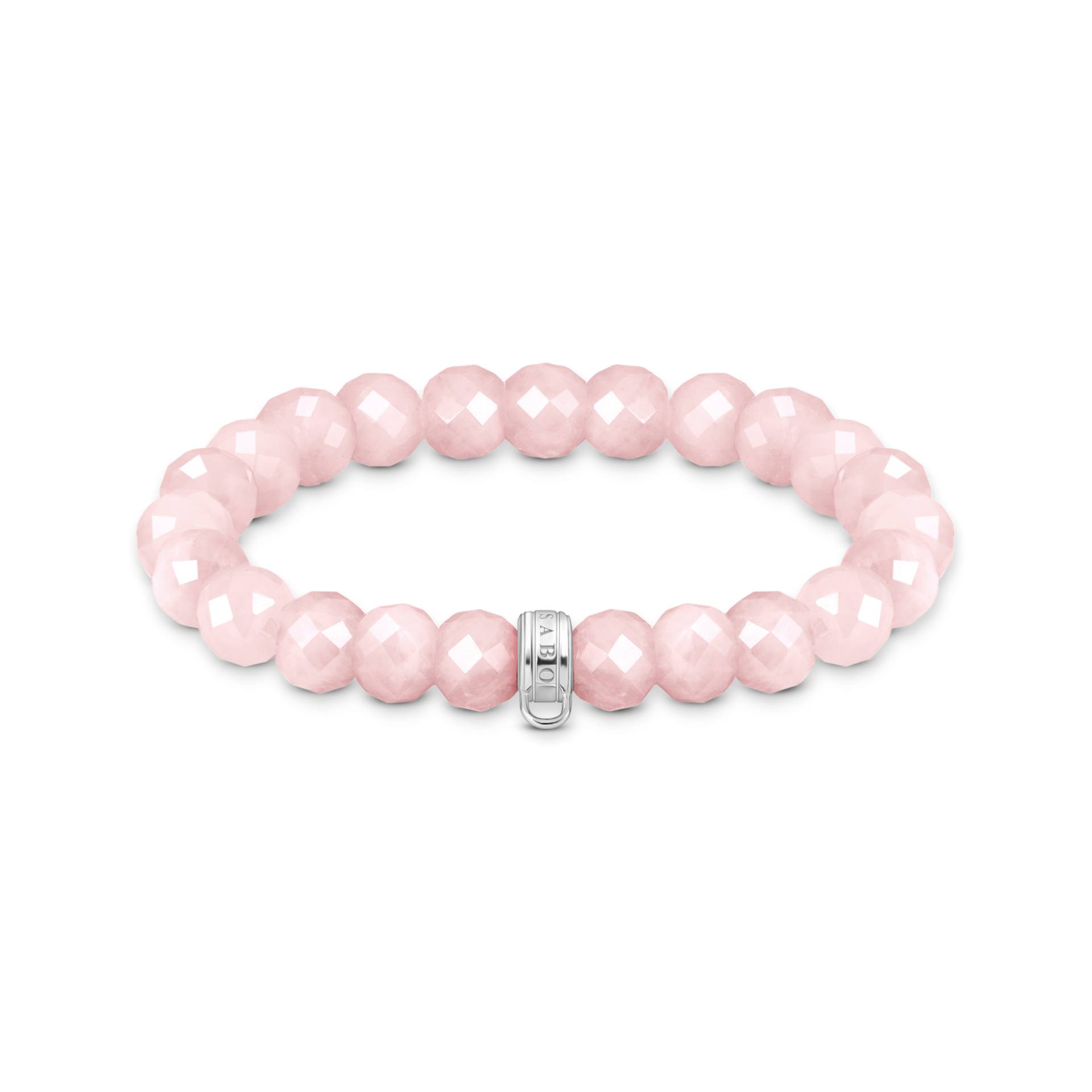 Thomas Sabo Charm-Armband Rosenquarz-Beads oval pink X0292-034-9-L15 von Thomas Sabo