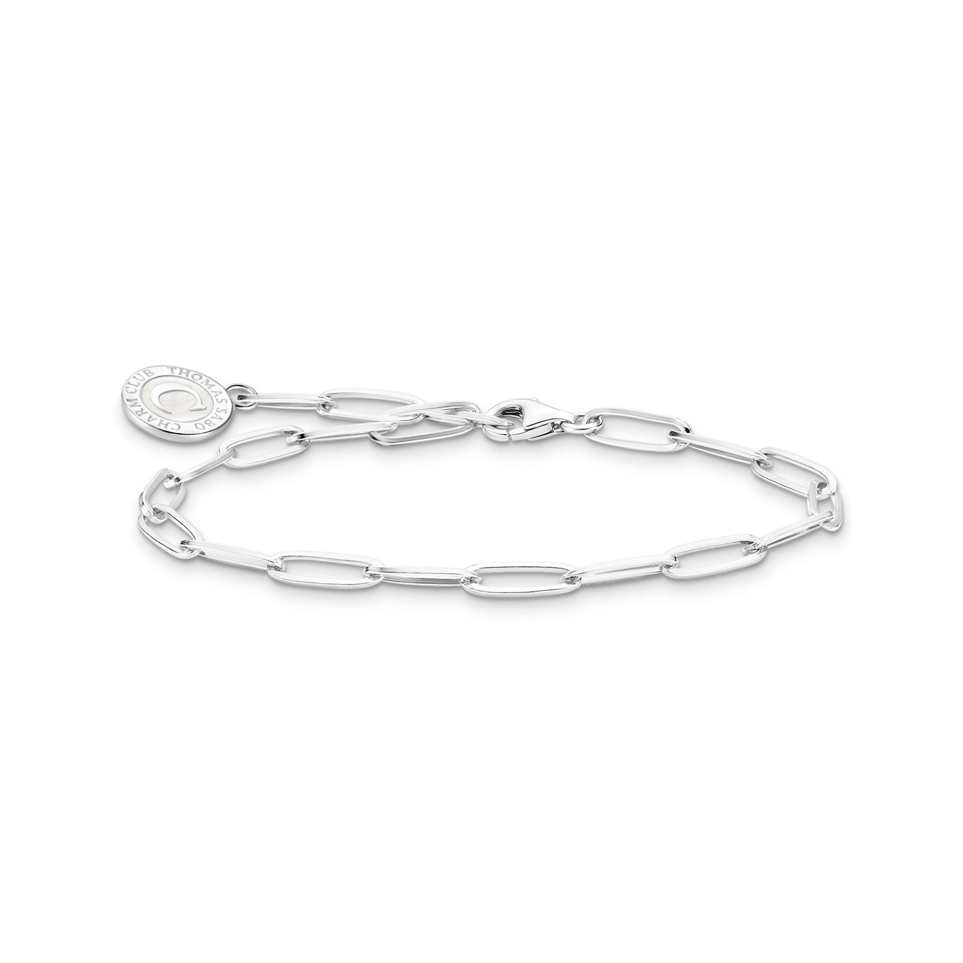 Thomas Sabo Charm-Armband mit weißem Coin Silber silberfarben X0286-007-21-L15 von Thomas Sabo