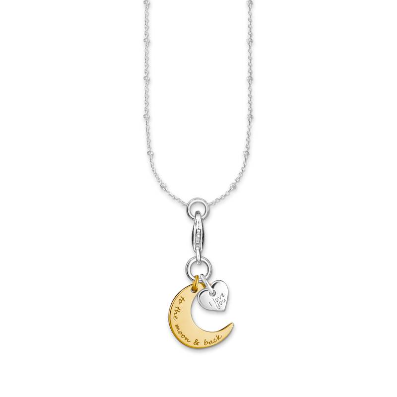 Thomas Sabo Charm-Kette Mond und Herz I Love you to the moon and back gelbgoldfarben SET0342-413-39-L45V von Thomas Sabo