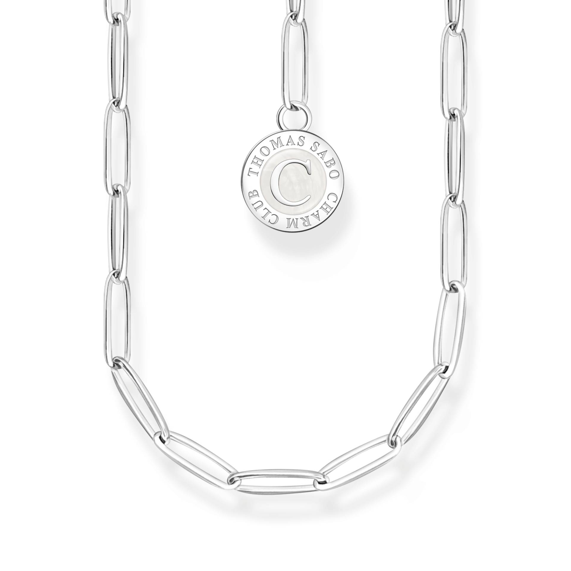 Thomas Sabo Charm-Kette mit weißem Coin Silber silberfarben X2089-007-21-L70 von Thomas Sabo